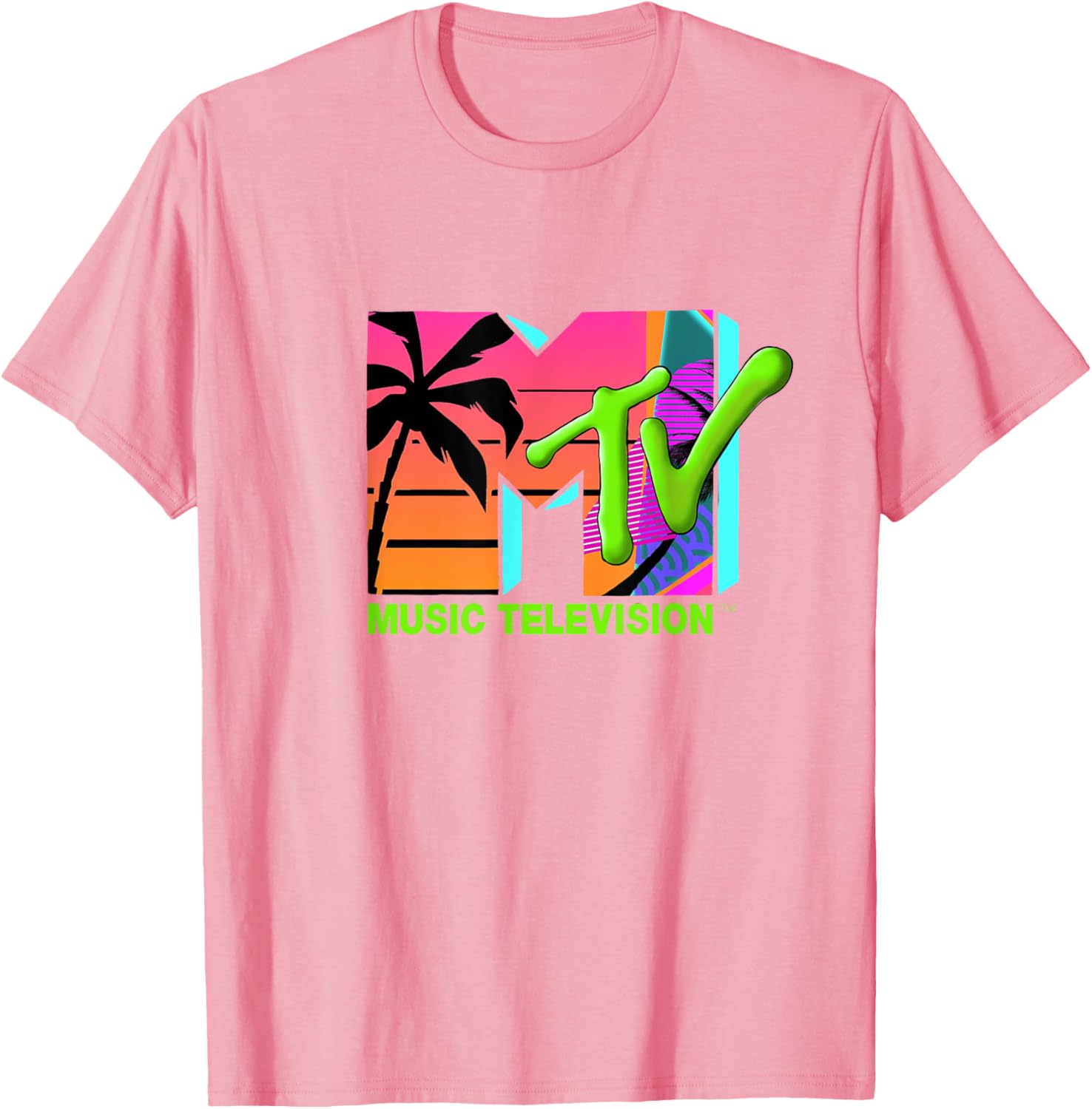 Mademark x MTV Retro Palms Paradise T-Shirt - Official MTV Logo Design - 3