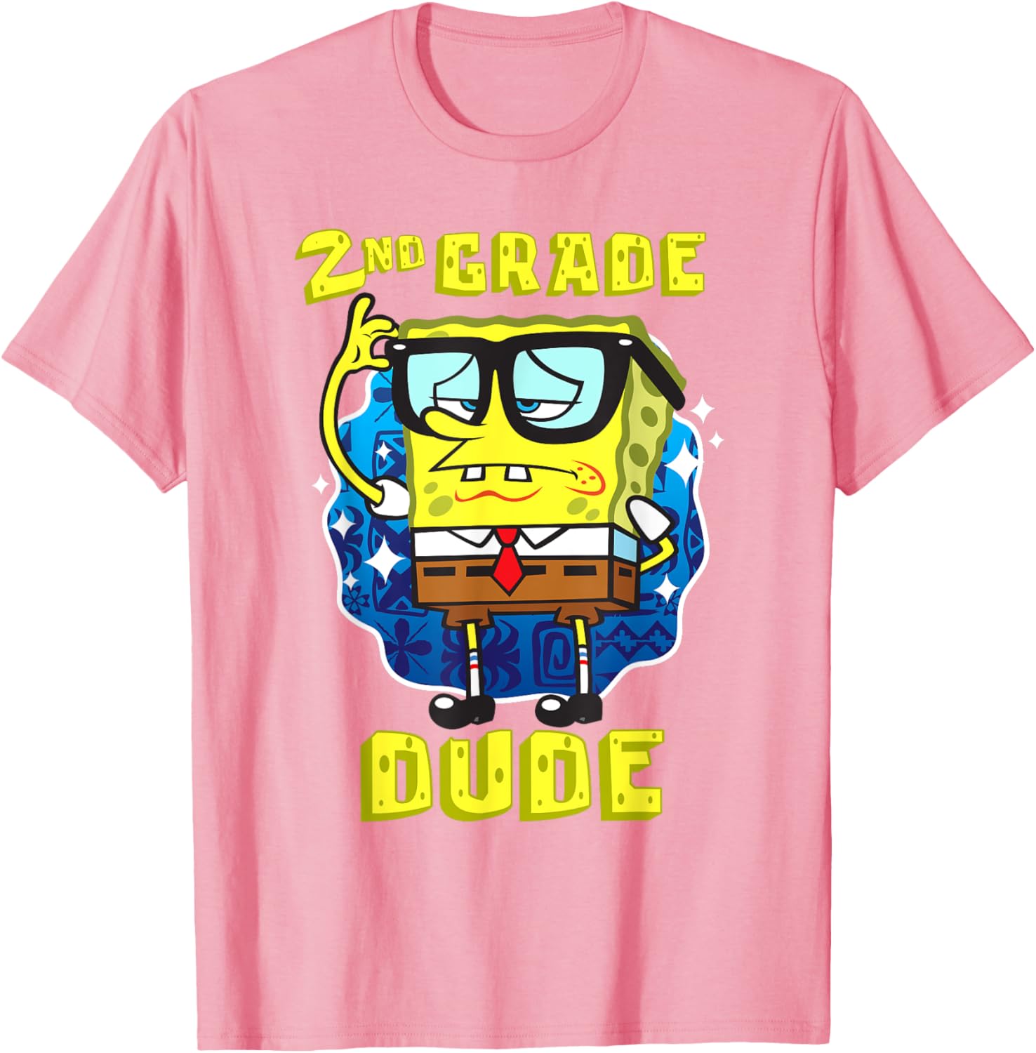 Mademark SpongeBob SquarePants 2nd Grader Dude Glasses T-Shirt for Kids - 20