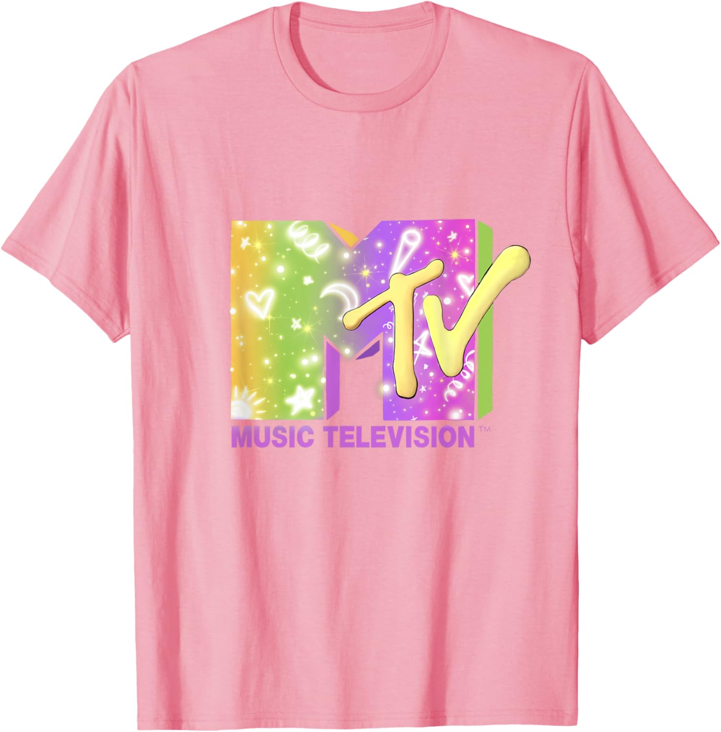 Mademark x MTV Neon Party Elements T-Shirt - Official MTV Logo Tee - 10