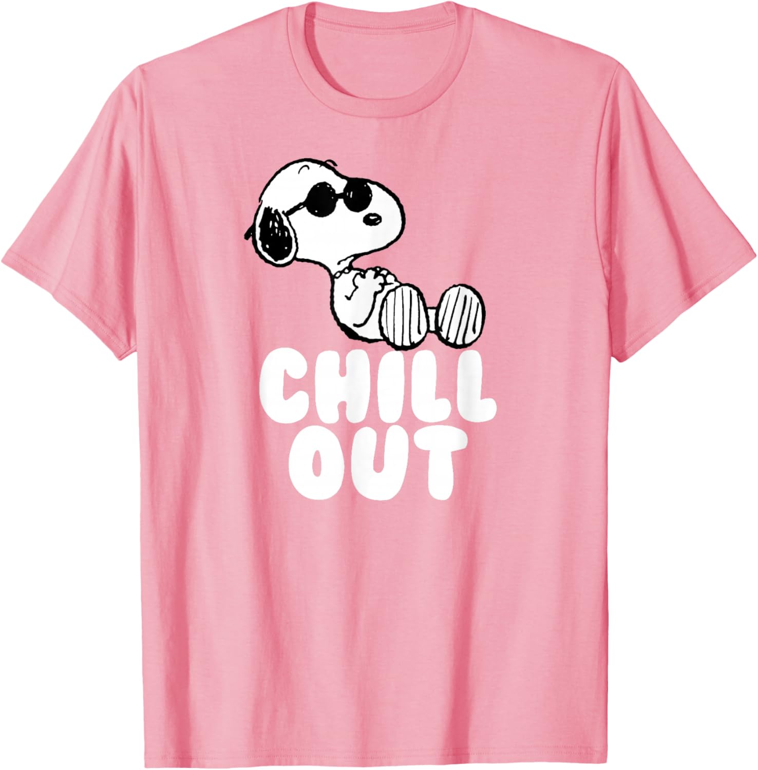 Peanuts Snoopy Chill Out Crew Neck T-Shirt in Blue for Relaxed Style - 10