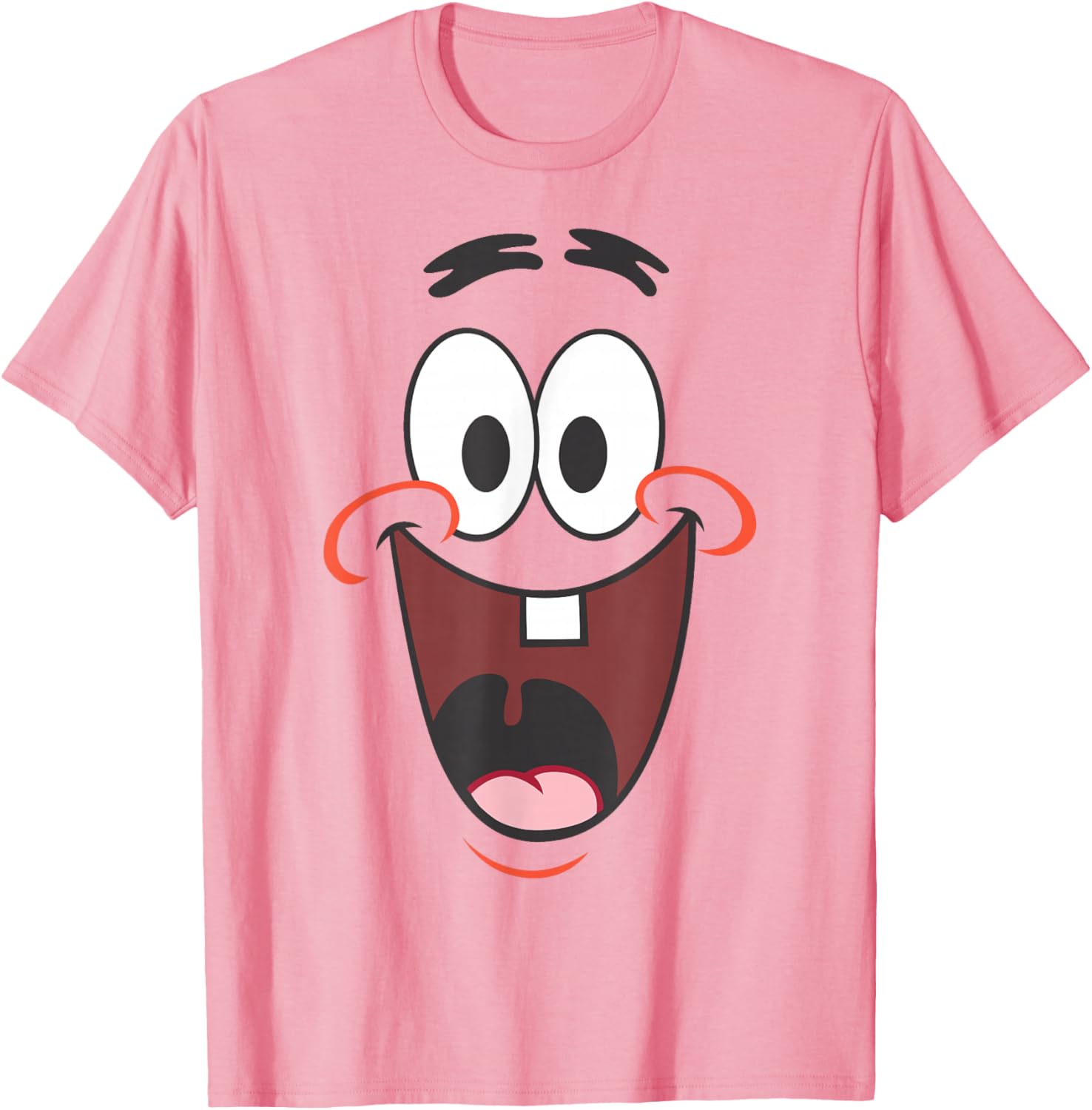SpongeBob SquarePants Patrick Big Face Smile T-Shirt for Fun Style - 1