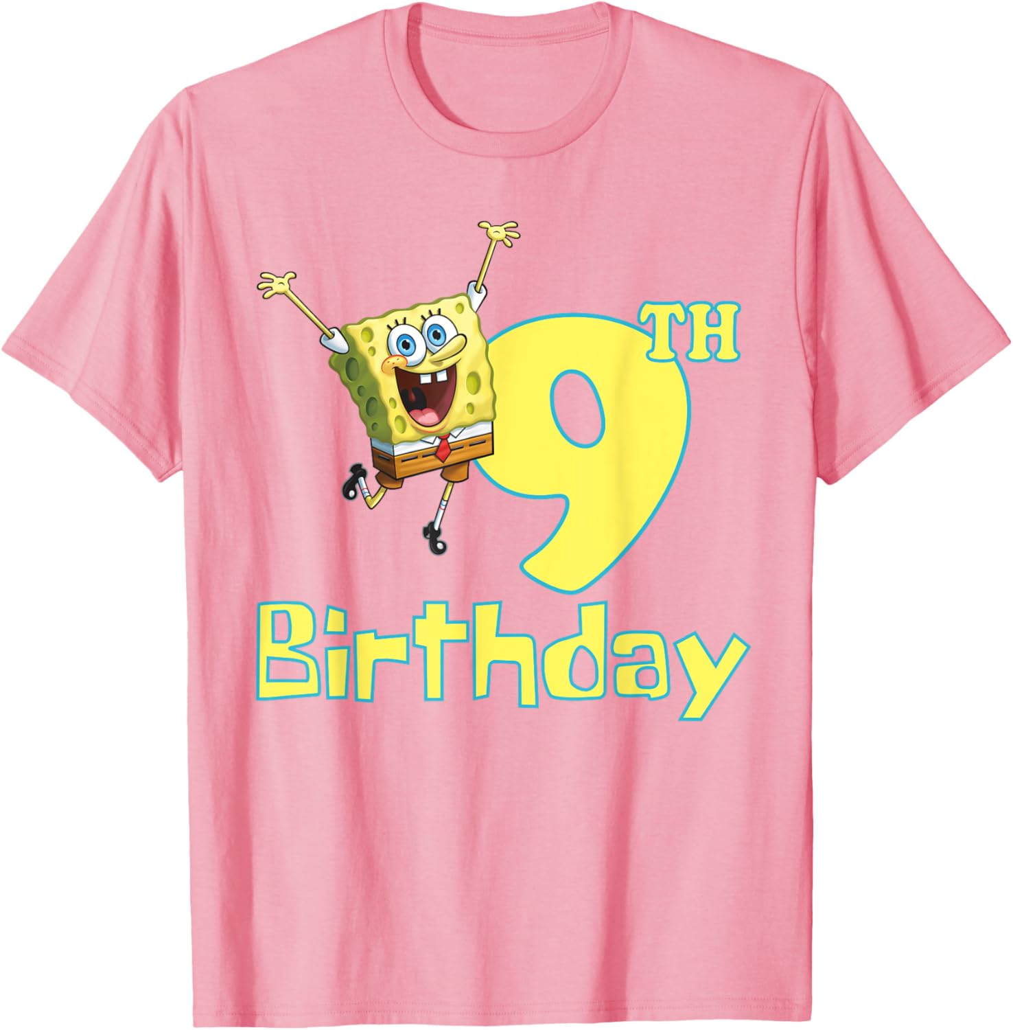 Mademark SpongeBob SquarePants 9th Birthday T-Shirt for Kids - 9
