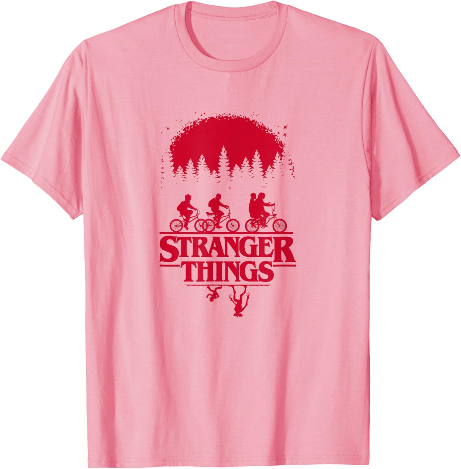 Stranger Things Upside Down Silhouette Group Shot T-Shirt for Fans - 13