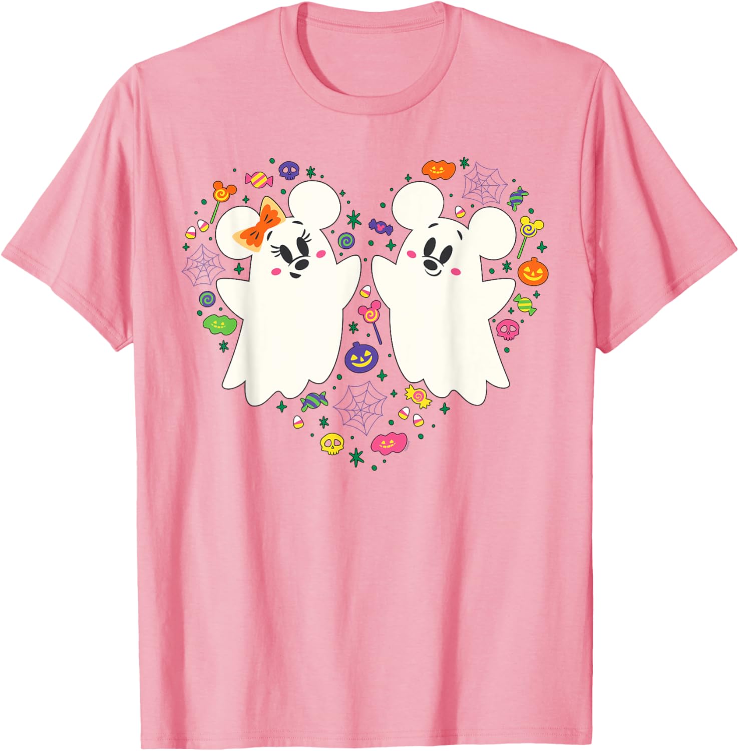 Disney Mickey and Minnie Ghosts Halloween Heart T-Shirt for Kids - 18