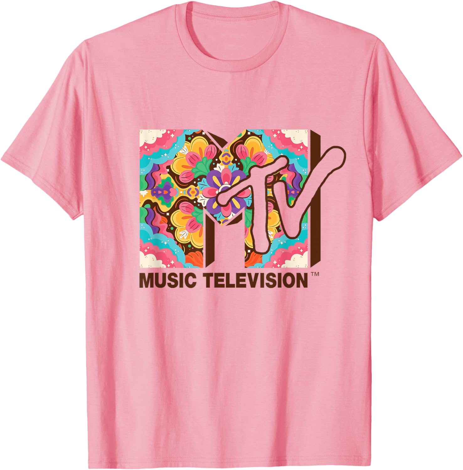 Mademark x MTV Flower Power Mandala Logo T-Shirt for Stylish Fans - 7