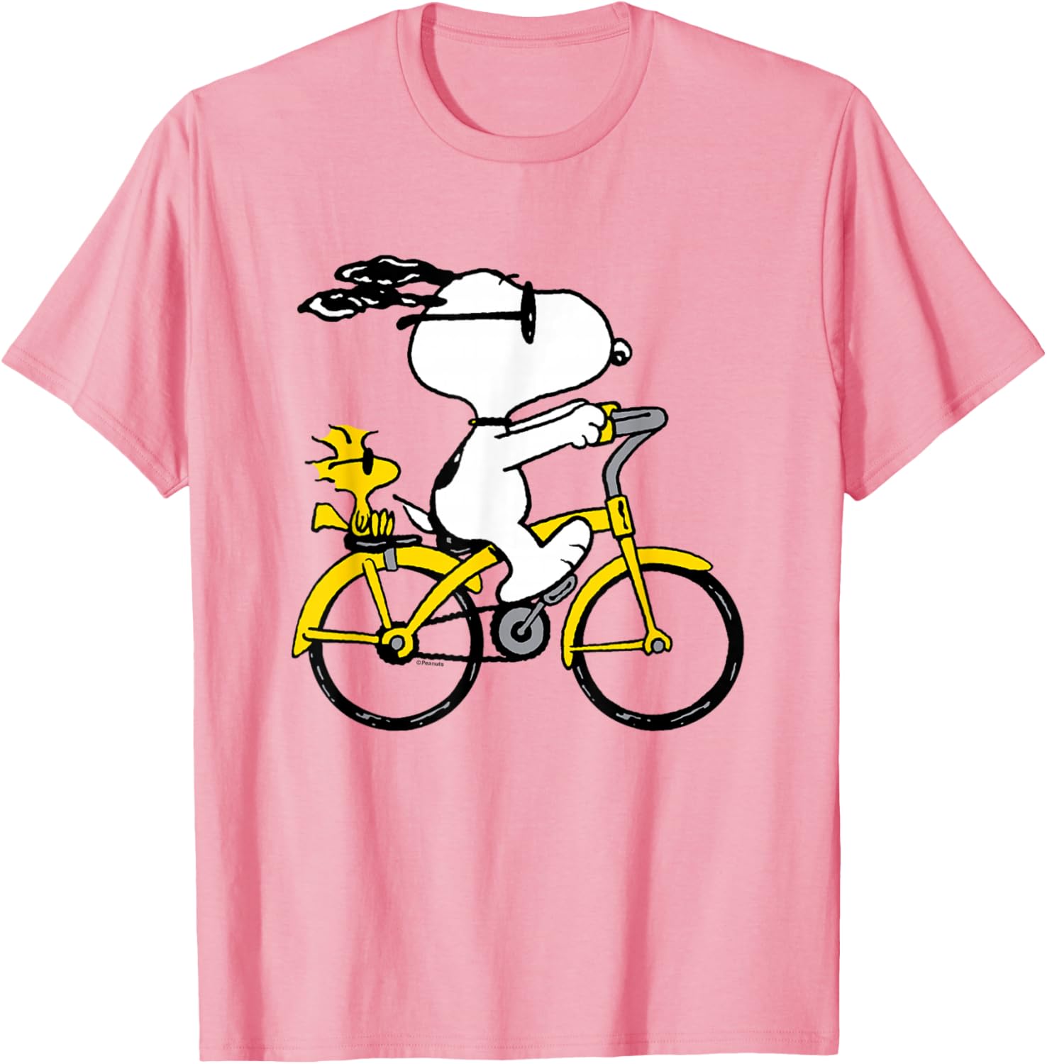 Snoopy and Woodstock Bike Ride T-Shirt for Fun Casual Outfits - 2