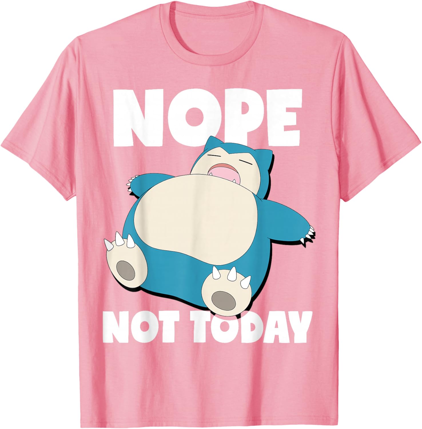 Snorlax Sleeping Nope Not Today T-Shirt for Pokémon Fans - Fun Apparel - 3