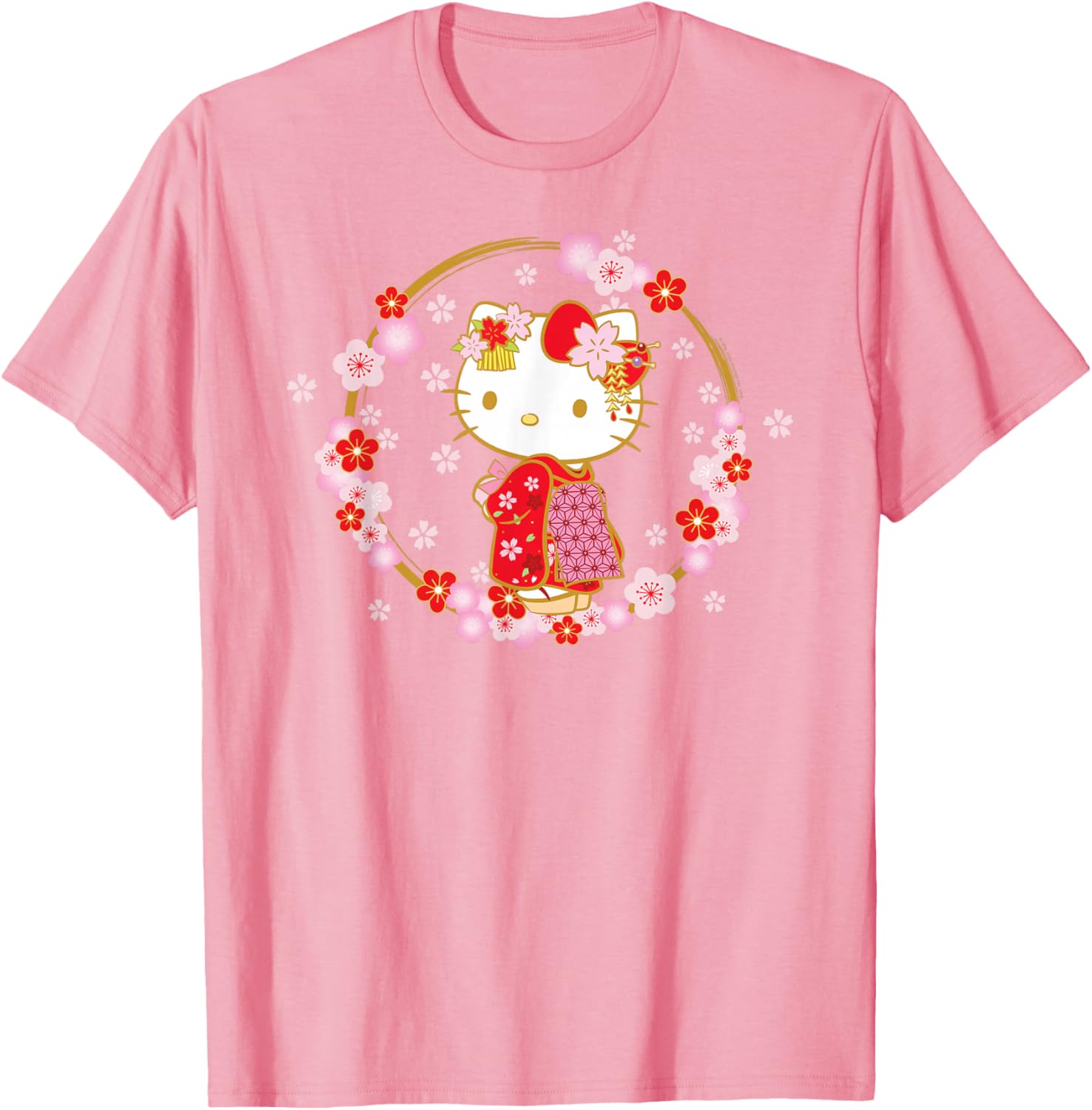 Hello Kitty Sakura Spring T-Shirt Cute Graphic Tee for Kids and Adults - 4