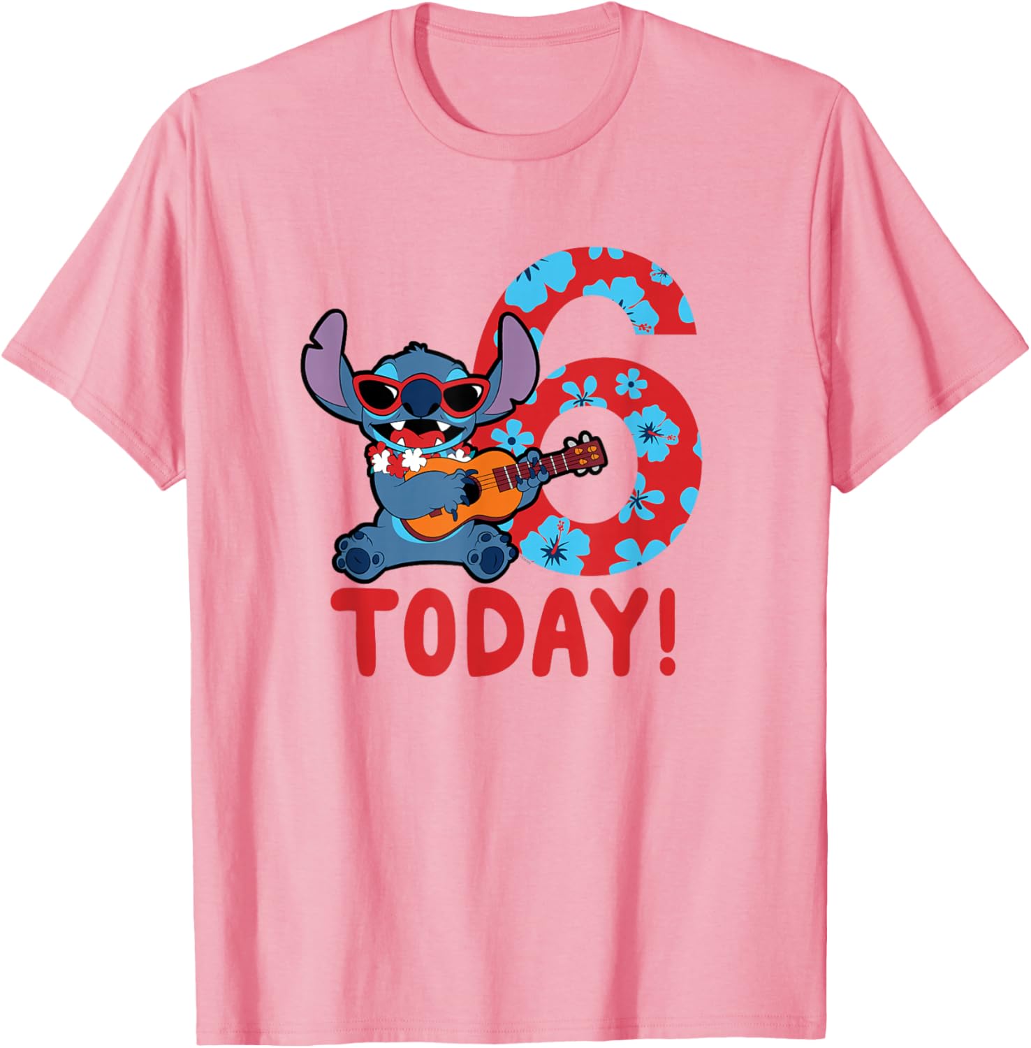Disney Lilo & Stitch Tropical Birthday T-Shirt for 6 Year Old Fun Style - 1