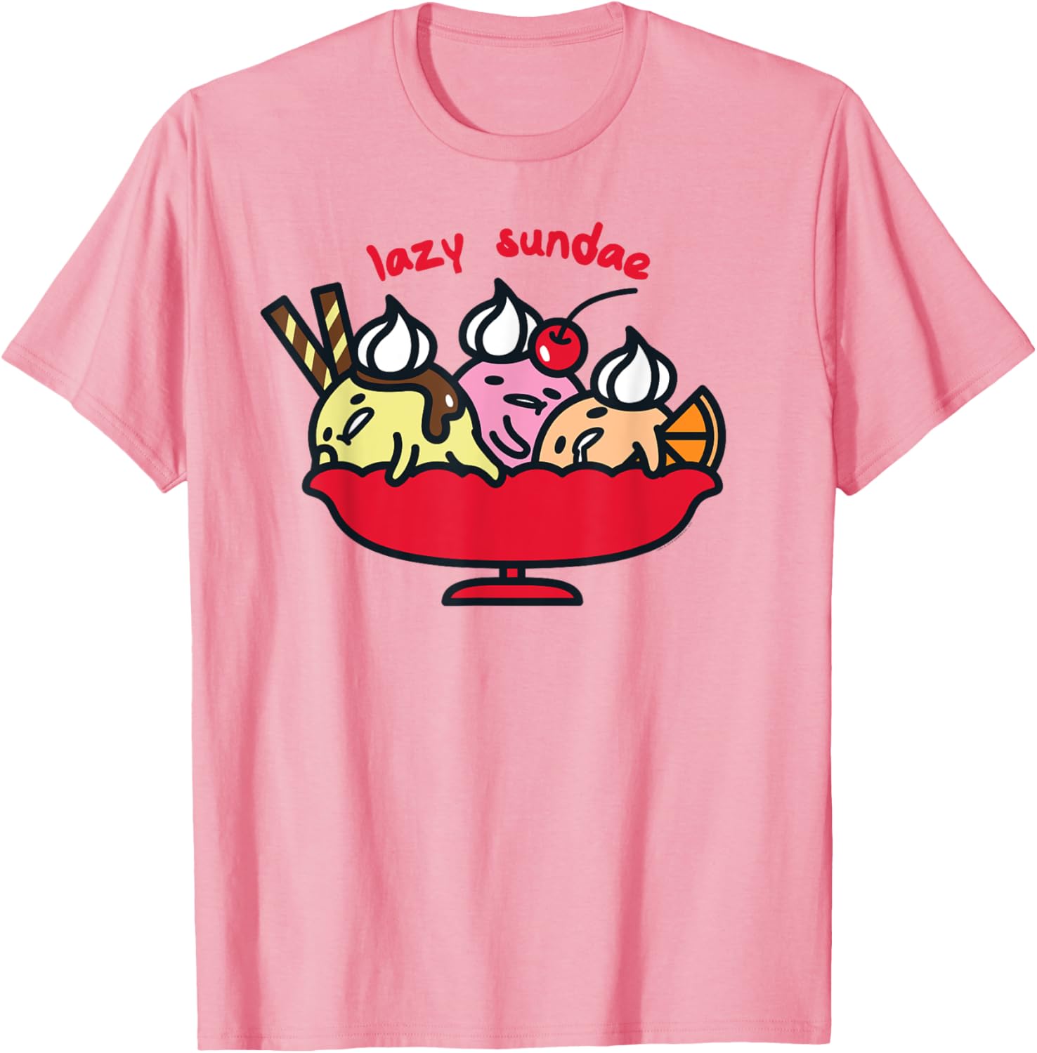 Gudetama Lazy Egg Sundae Ice Cream T-Shirt for Fun Fashion Lovers - 5