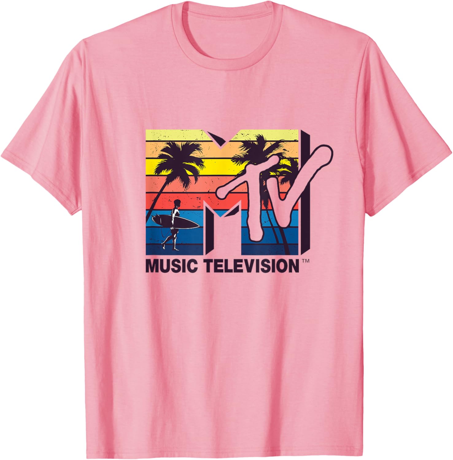 Mademark x MTV Vintage Surfer Palm T-Shirt for Retro Style Lovers - 24