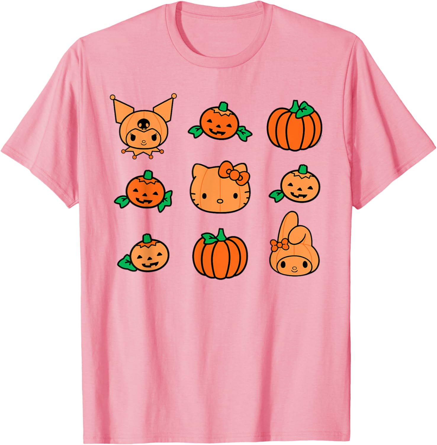 Hello Kitty My Melody Kuromi Pumpkin Halloween T-Shirt for Kids - 10