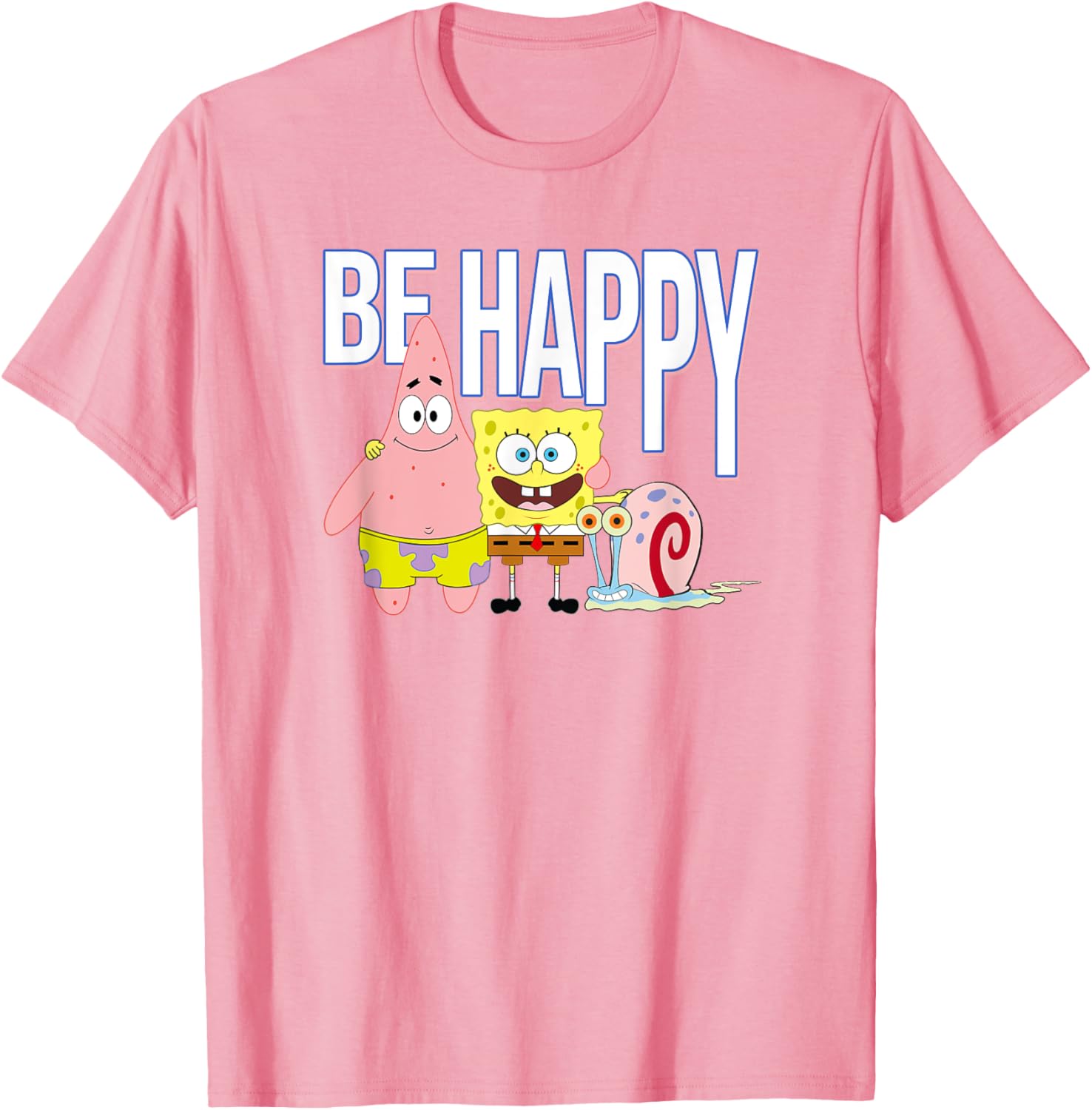 Be Happy T-Shirt with Patrick, SpongeBob & Gary from Mademark Collection - 15