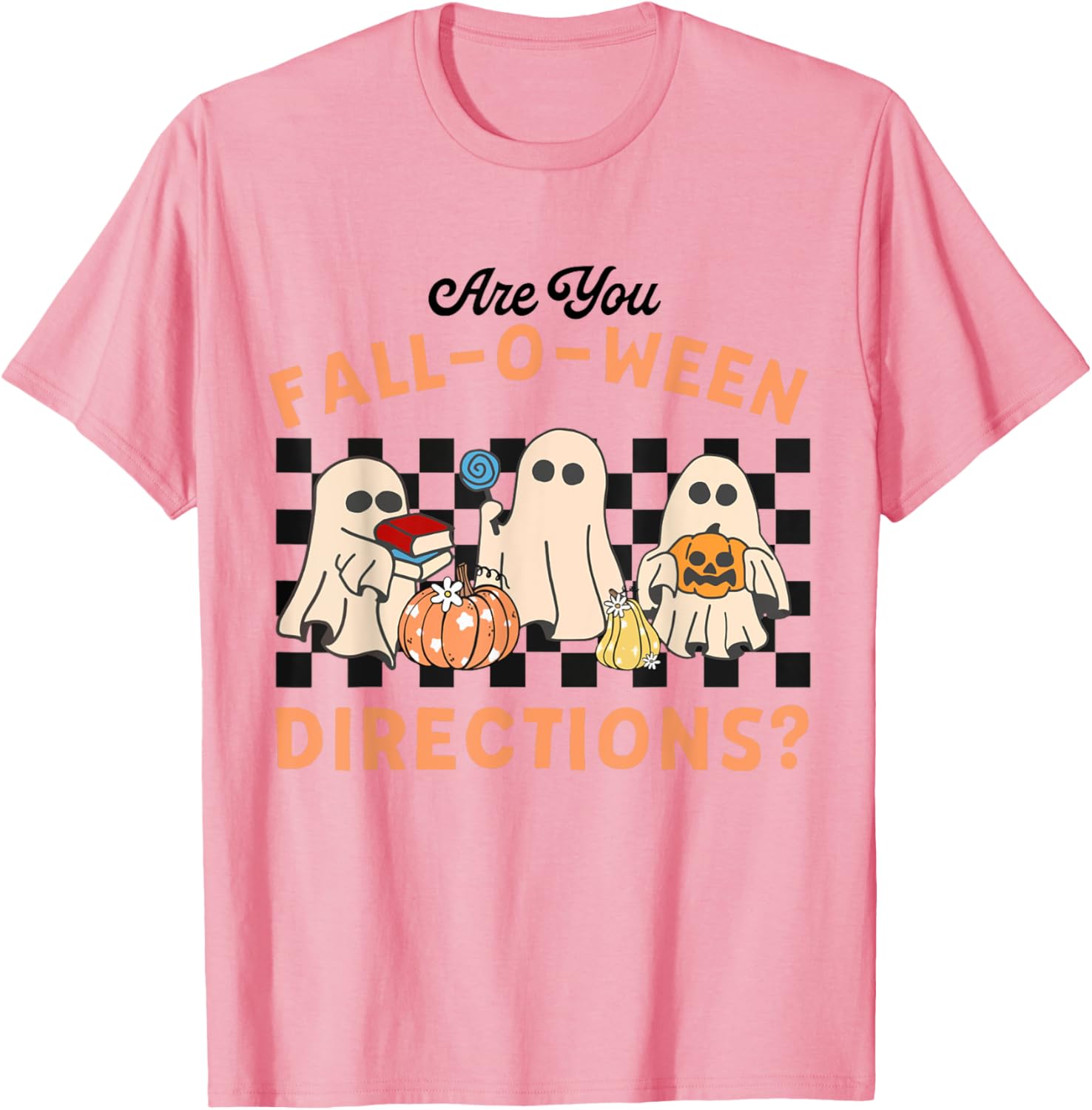 Retro Halloween Ghost T-Shirt for Teachers Fun Fall Style - 3