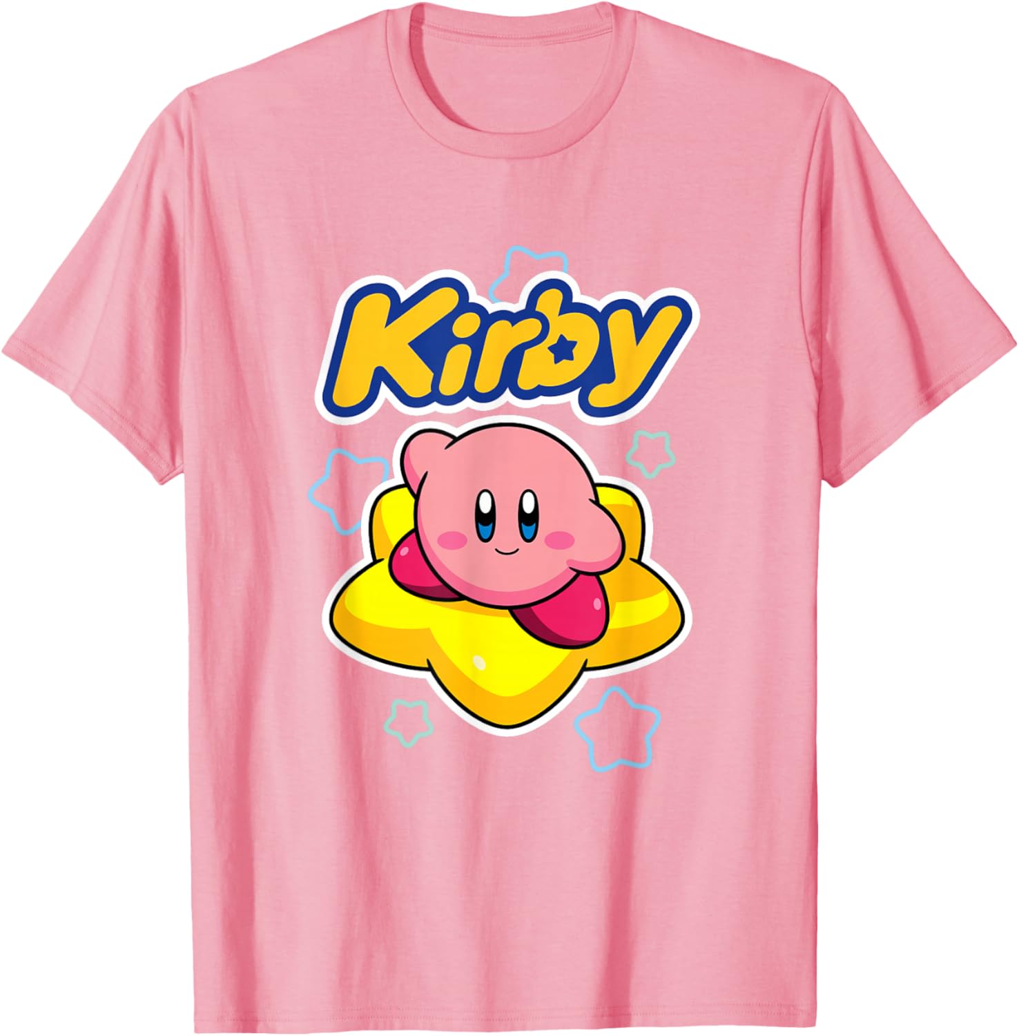 Kirby Big Star Surfing Portrait T-Shirt for Fans of Nintendo Adventure - 14