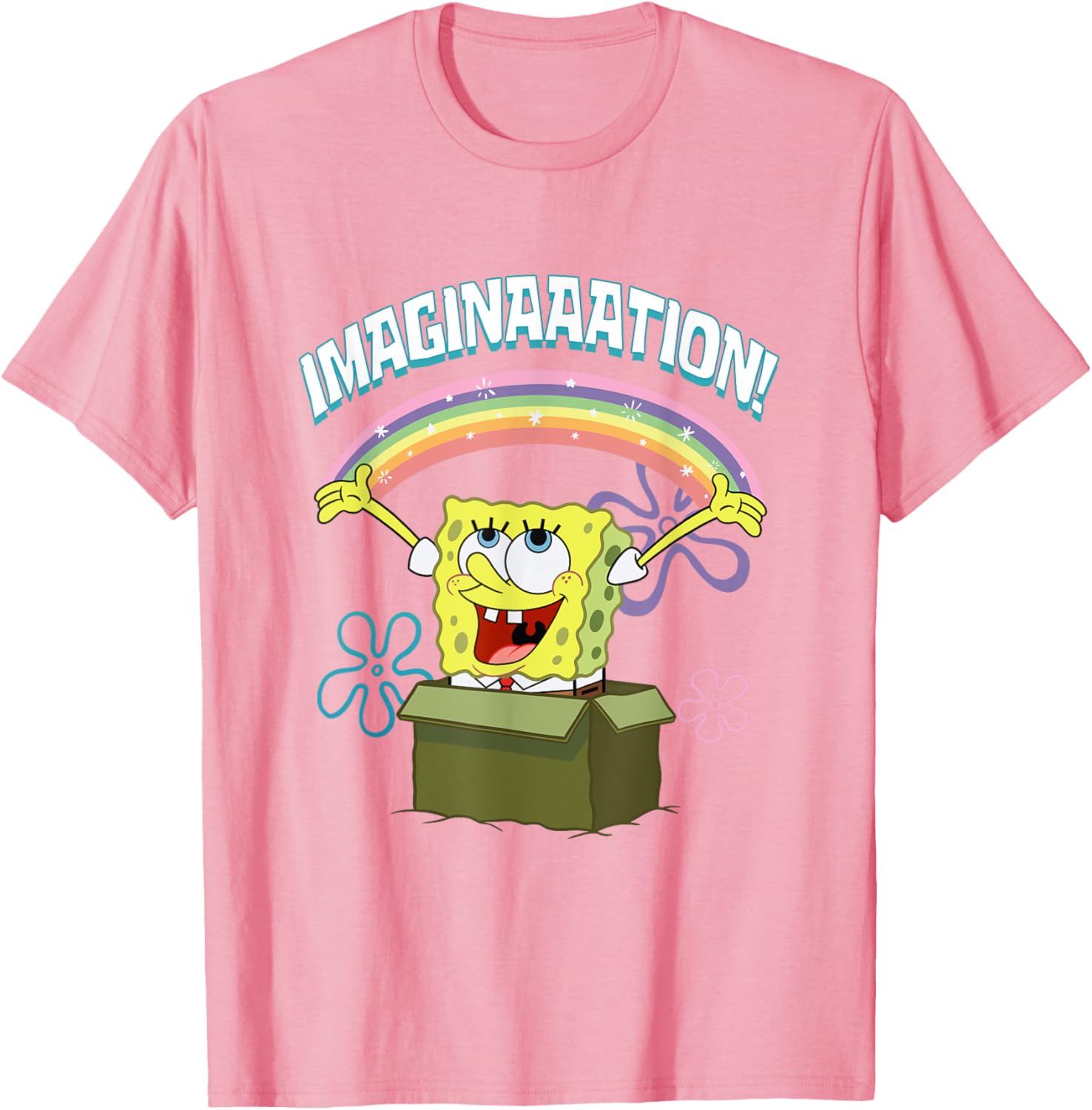 Mademark SpongeBob SquarePants Imaginaaation Box Funny T-Shirt for Fans - 4
