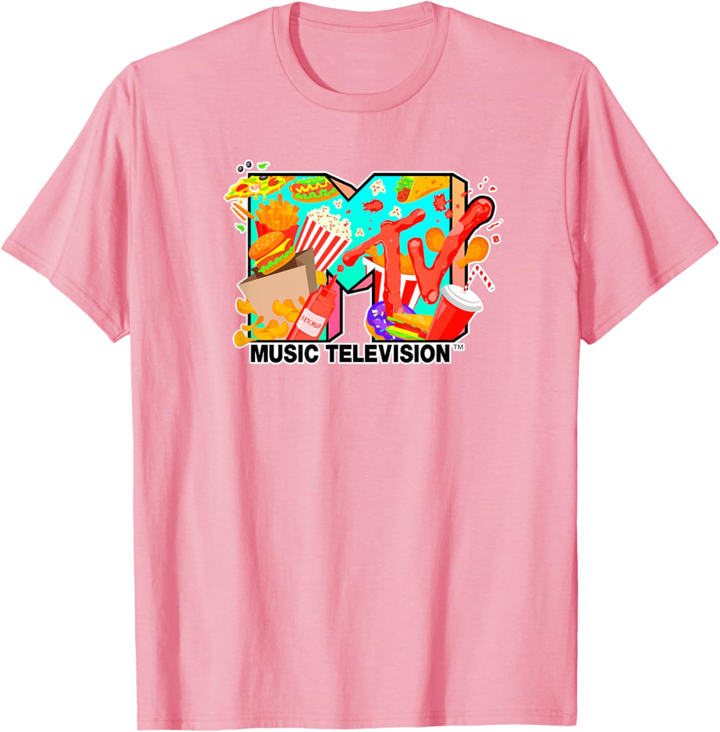 Mademark x MTV Fast Food Lovers T-Shirt for Music Fans and Foodies - 9
