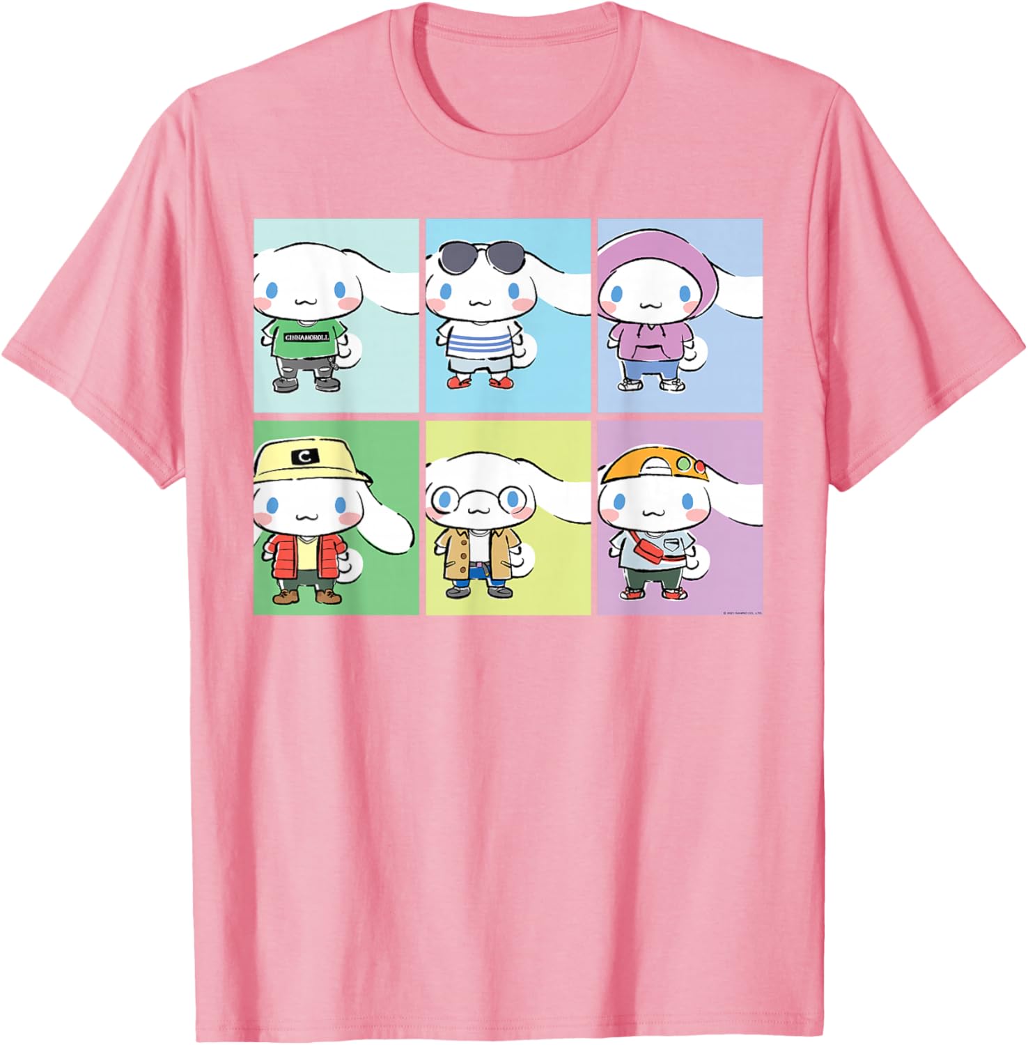 Cinnamoroll Collection Streetwear Squares T-Shirt for Trendy Fashion Lovers - 11