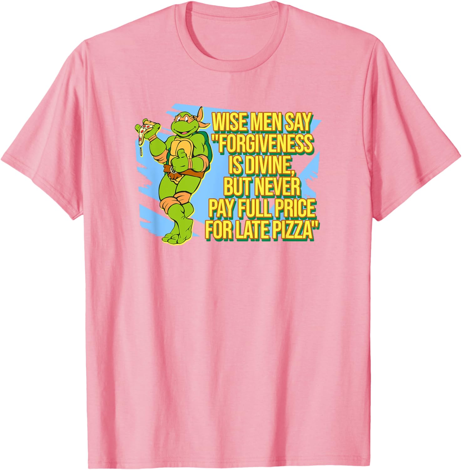 Mademark Teenage Mutant Ninja Turtles Michelangelo Late Pizza T-Shirt - 4