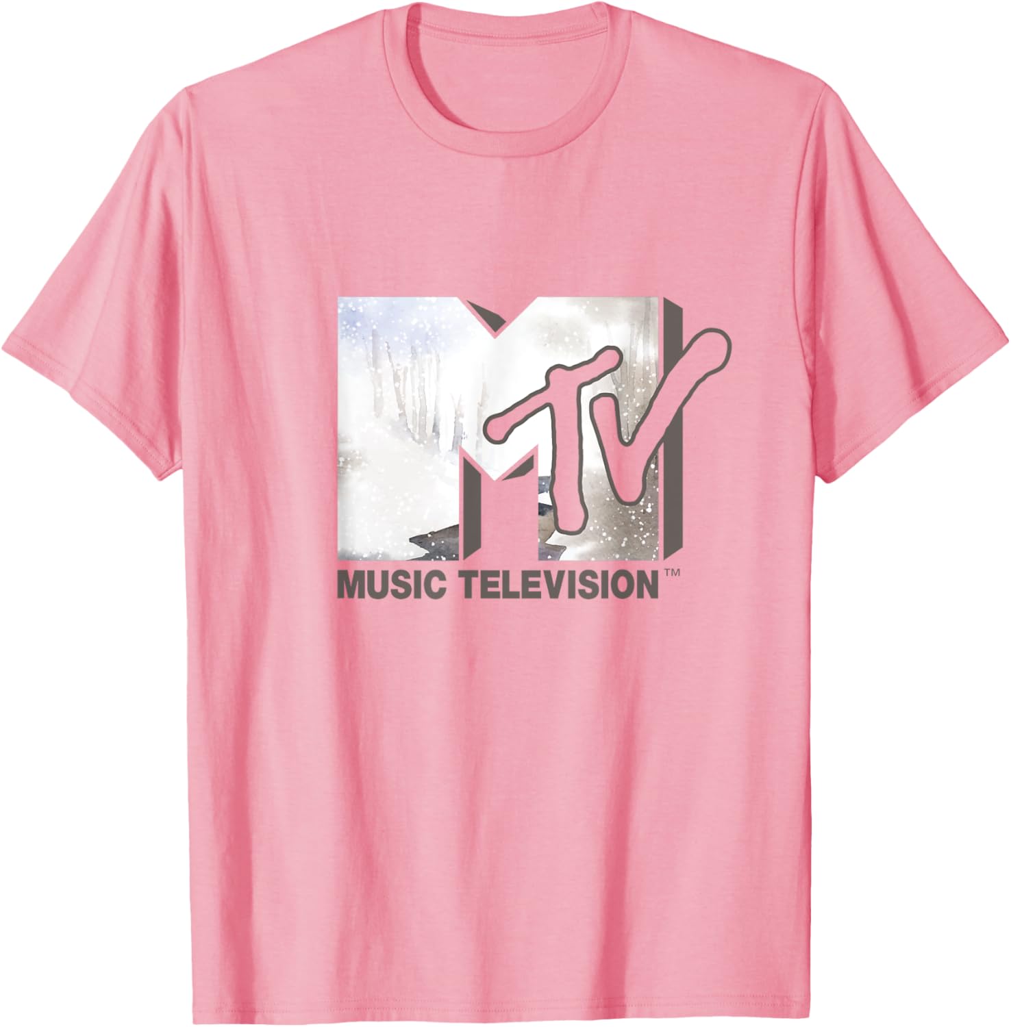 Mademark x MTV Winter Night Landscape T-Shirt with Official Logo - 9