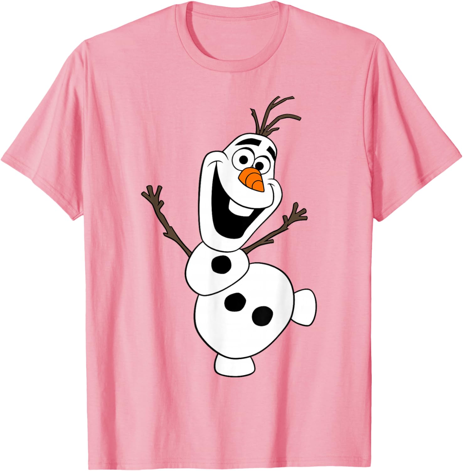 Disney Frozen Olaf Snowman Happy Pose T-Shirt for Kids and Adults - 11