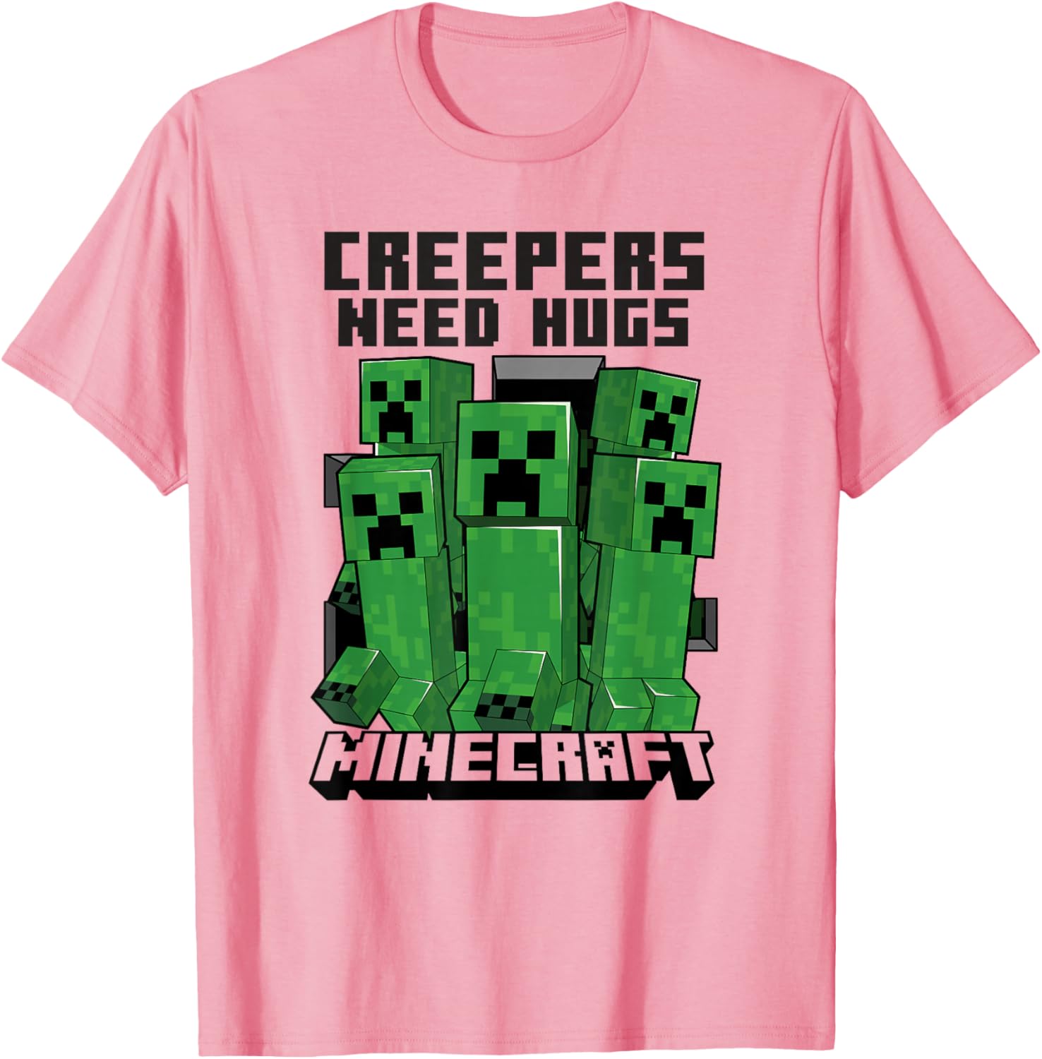Minecraft Creepers Need Hugs March T-Shirt for Gamers and Fans - 1