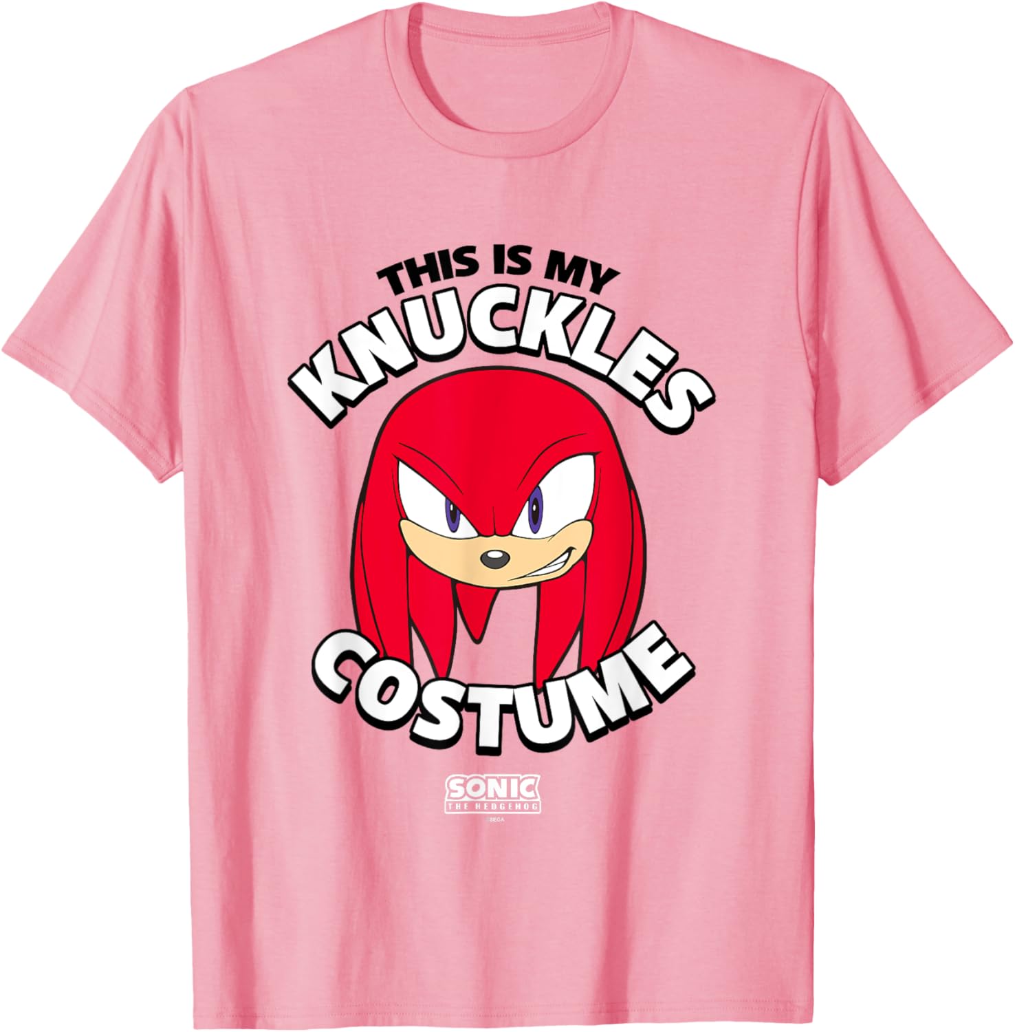 Sonic The Hedgehog Knuckles Costume T-Shirt Perfect for Halloween Fun - 9