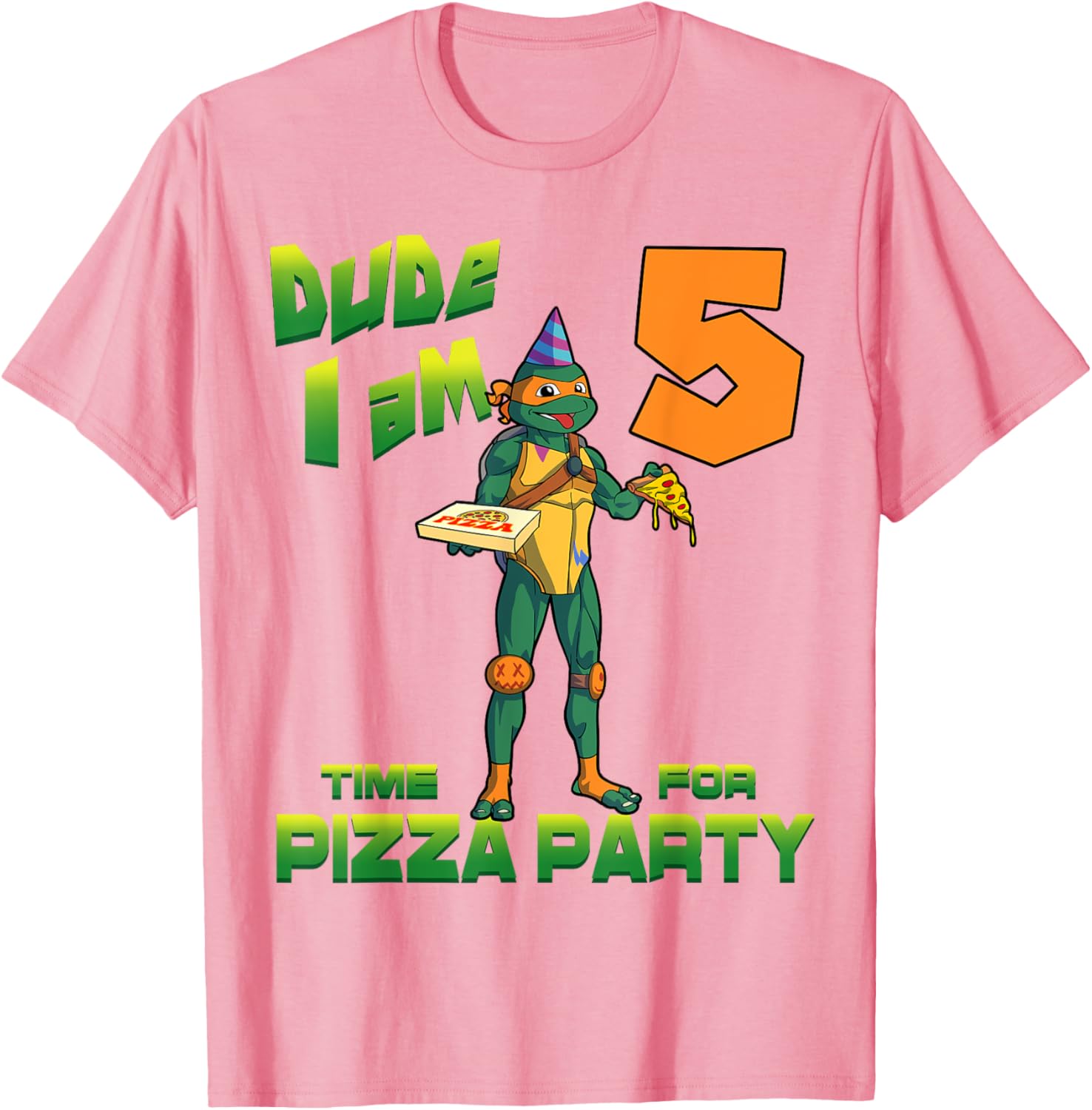 Mademark Teenage Mutant Ninja Turtles Michelangelo Pizza Party T-Shirt - 14