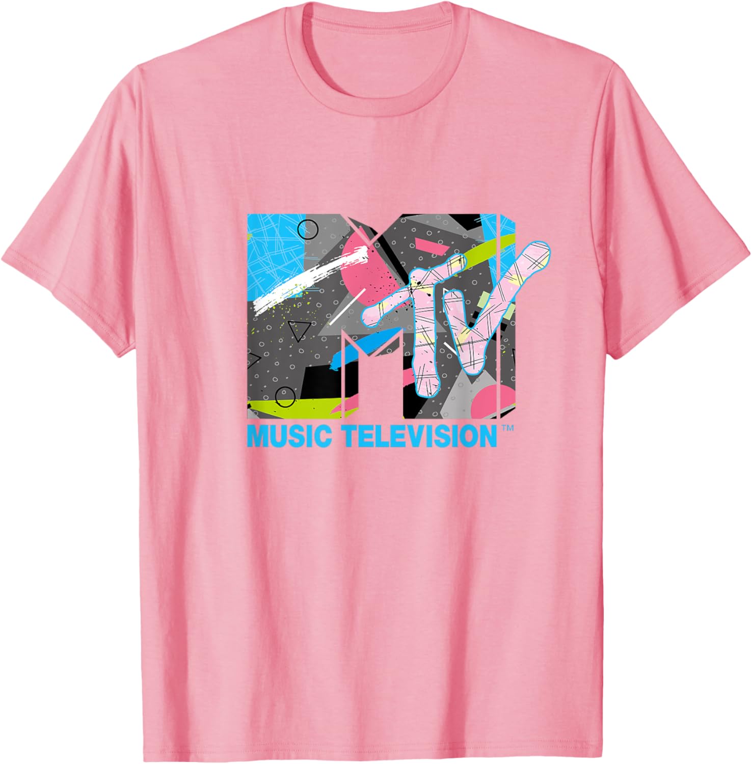 Mademark x MTV Abstract Art Geometric Logo T-Shirt for Trendy Style - 5