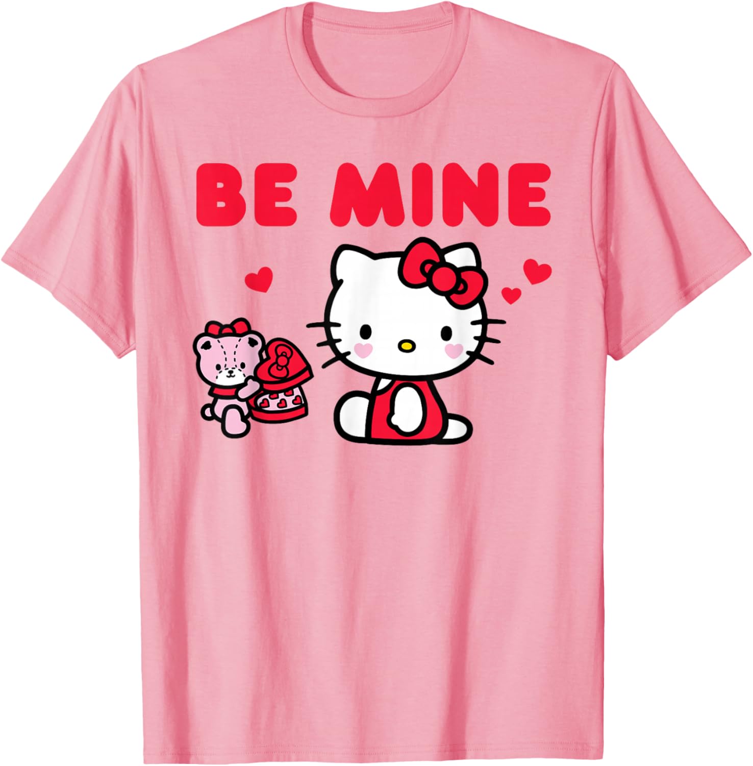 Cute Hello Kitty Be Mine Chocolates T-Shirt for Valentine's Day Fun - 17
