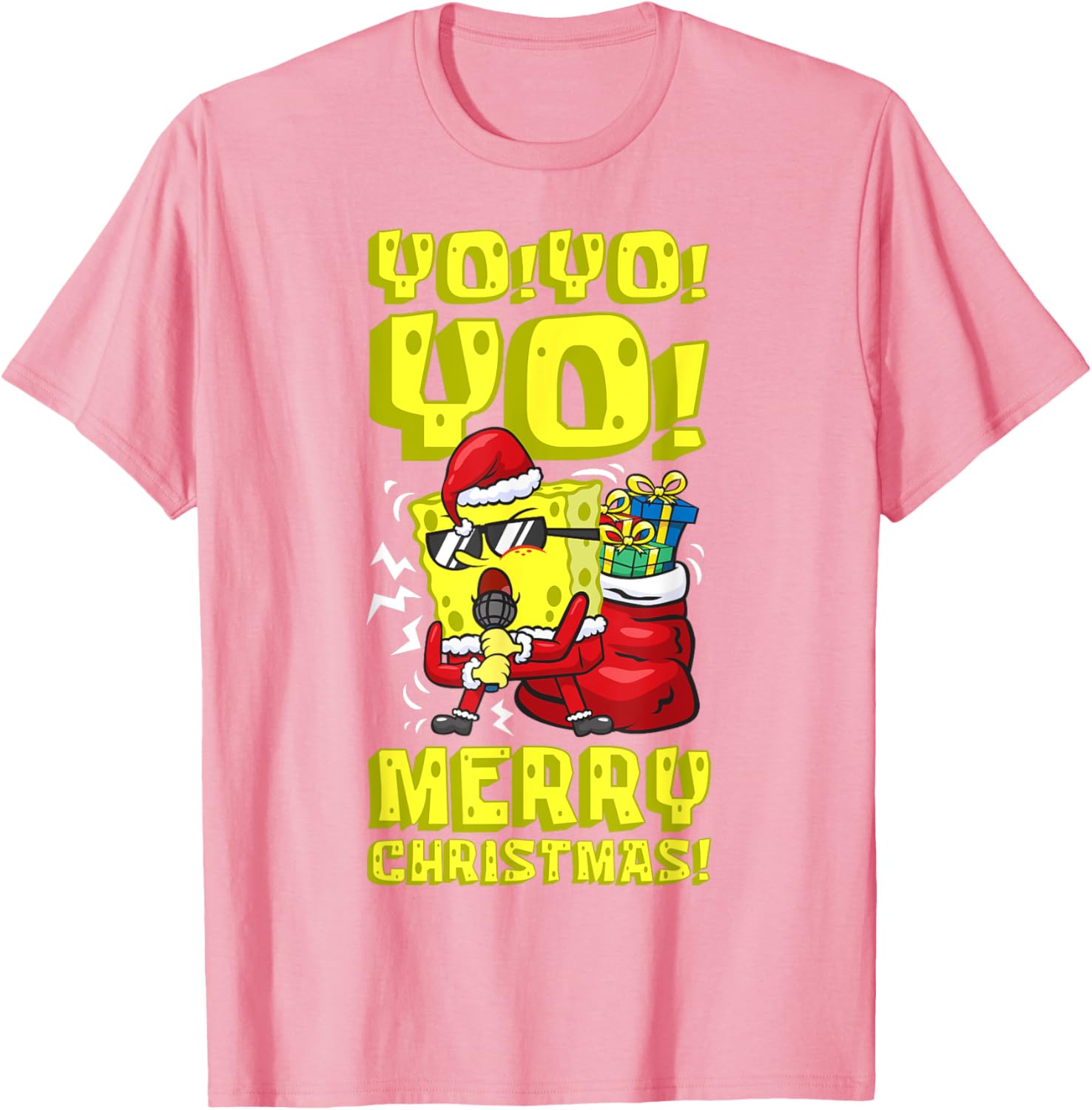 Mademark SpongeBob Santa Merry Christmas T-Shirt Fun Holiday Gift - 4