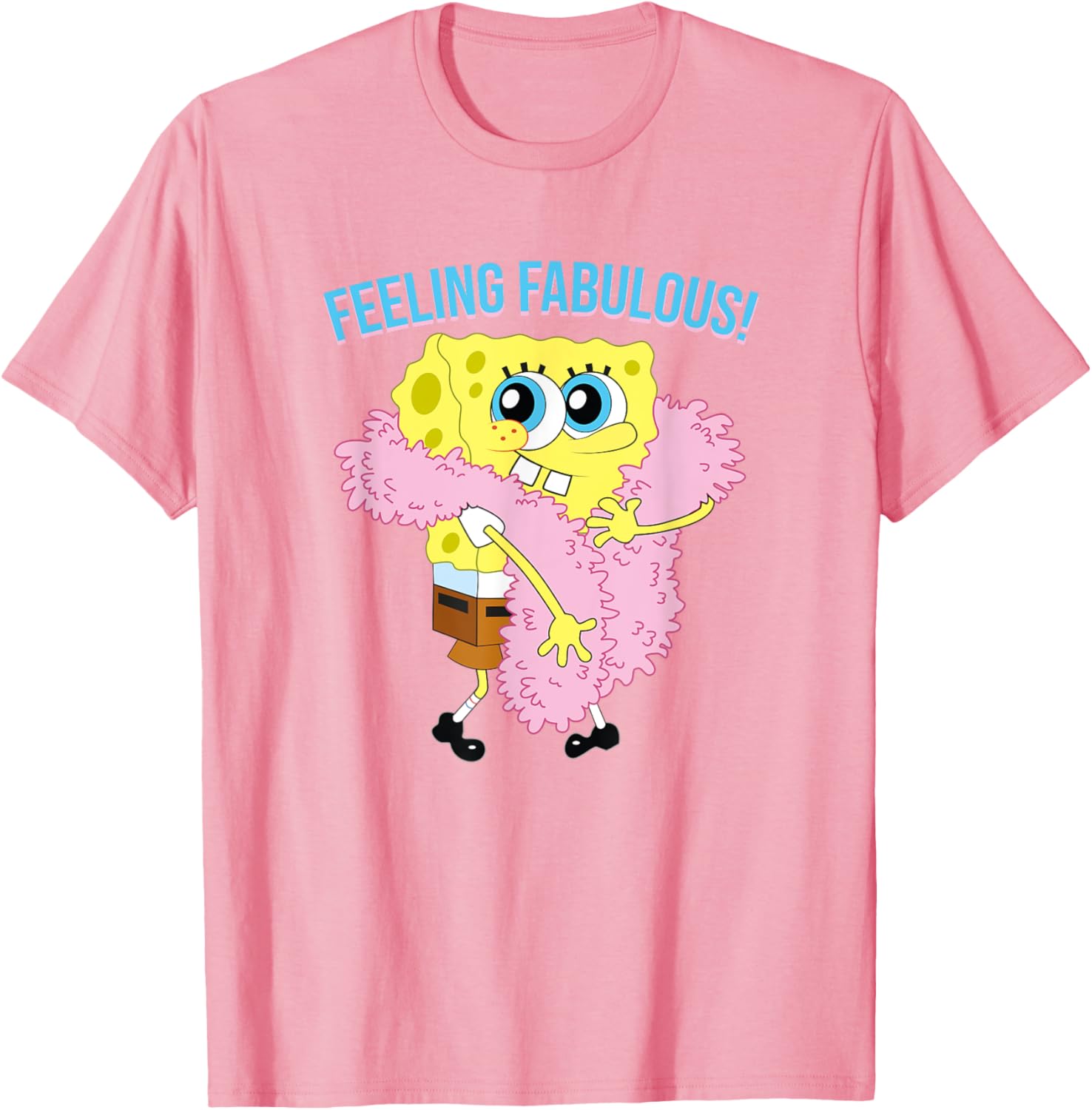 Mademark SpongeBob SquarePants Feeling Fabulous Feather Boa T-Shirt - 20
