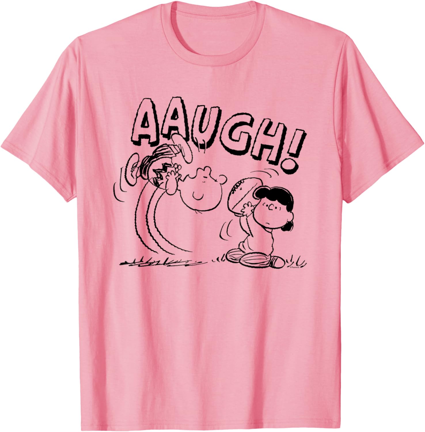 Charlie Brown Lucy Football Kick T-Shirt Fun Peanuts Graphic Tee - 10