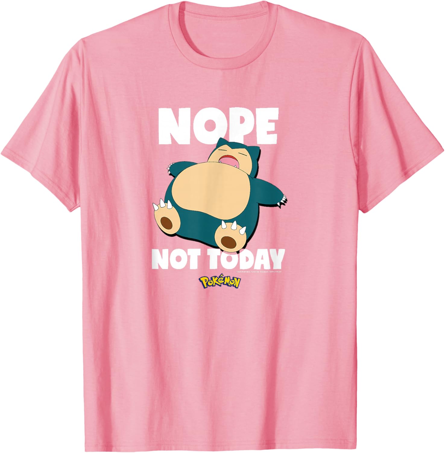 Pokémon Snorlax Nope Not Today T-Shirt for Casual Style and Comfort - 7