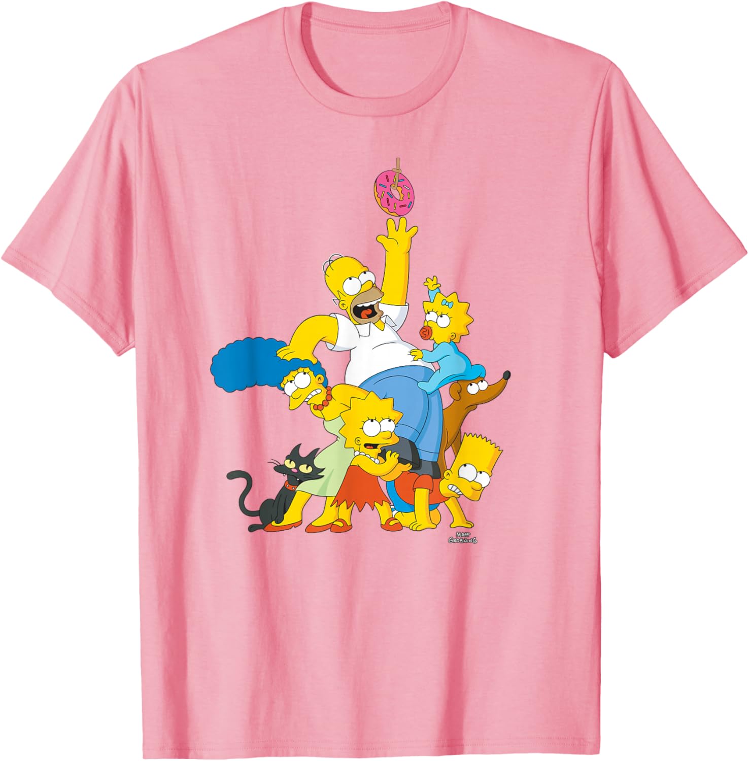 The Simpsons Family Donut Reach T-Shirt for Fun and Stylish Fans - 11