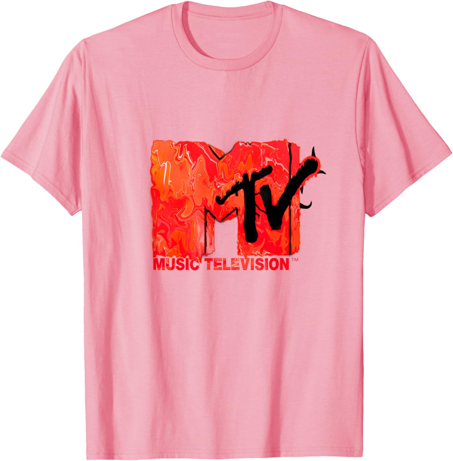 Mademark x MTV Red Lava Flow Logo T-Shirt for Stylish Fans - 3