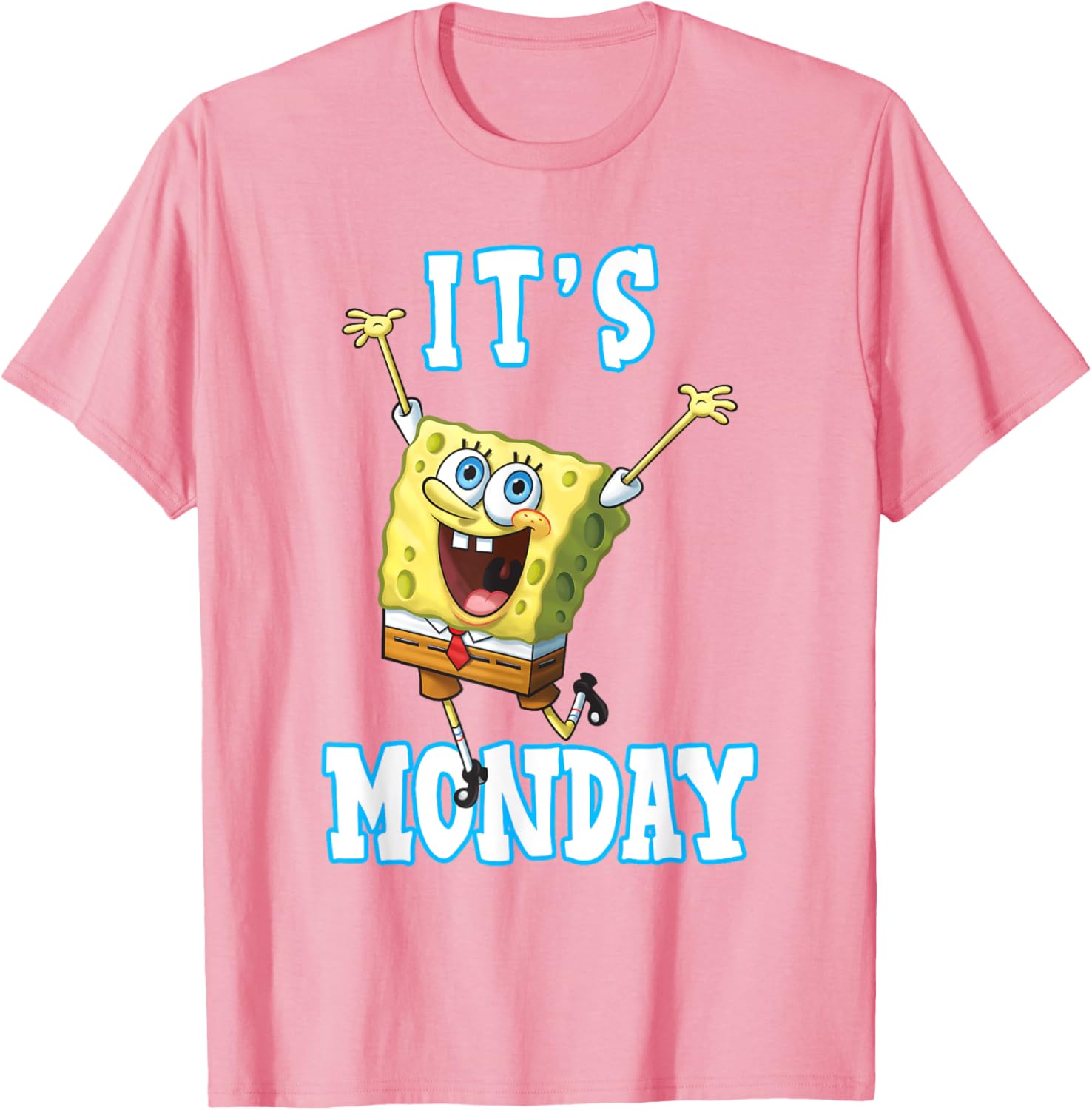 Mademark SpongeBob SquarePants It's Monday T-Shirt for Fun Casual Wear - 1