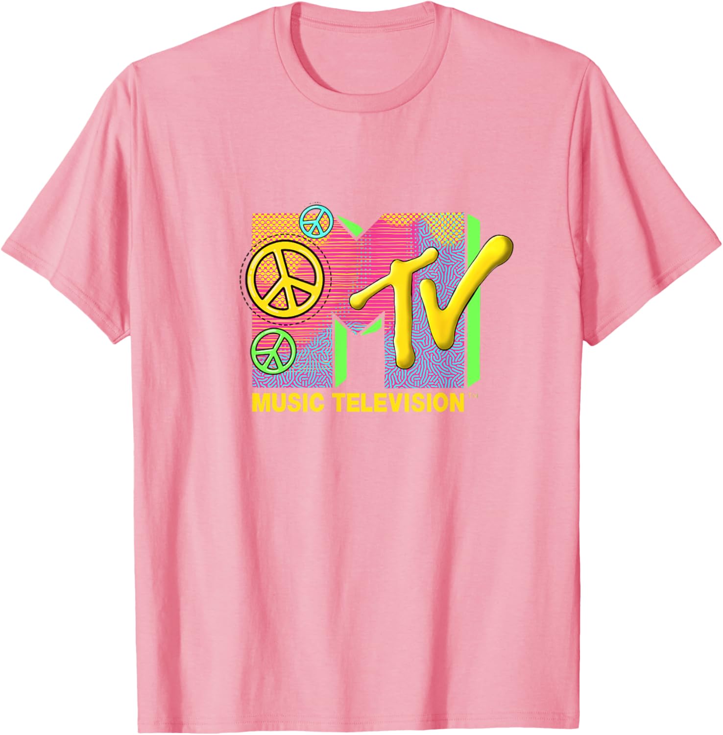 Mademark x MTV Peace Love Happiness T-Shirt - Official Logo Apparel - 16