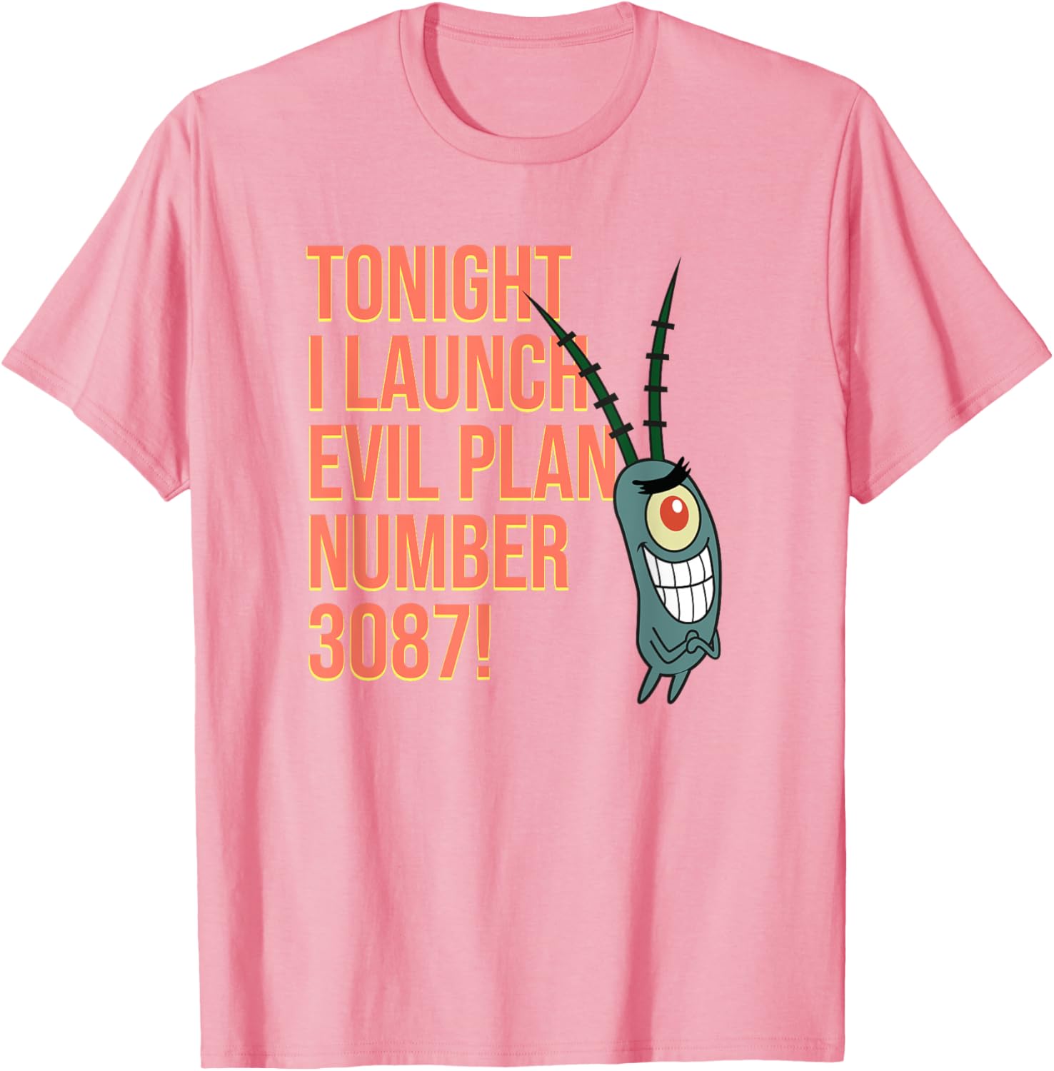 Mademark SpongeBob SquarePants Plankton Evil Plan 3087 T-Shirt for Fans - 6