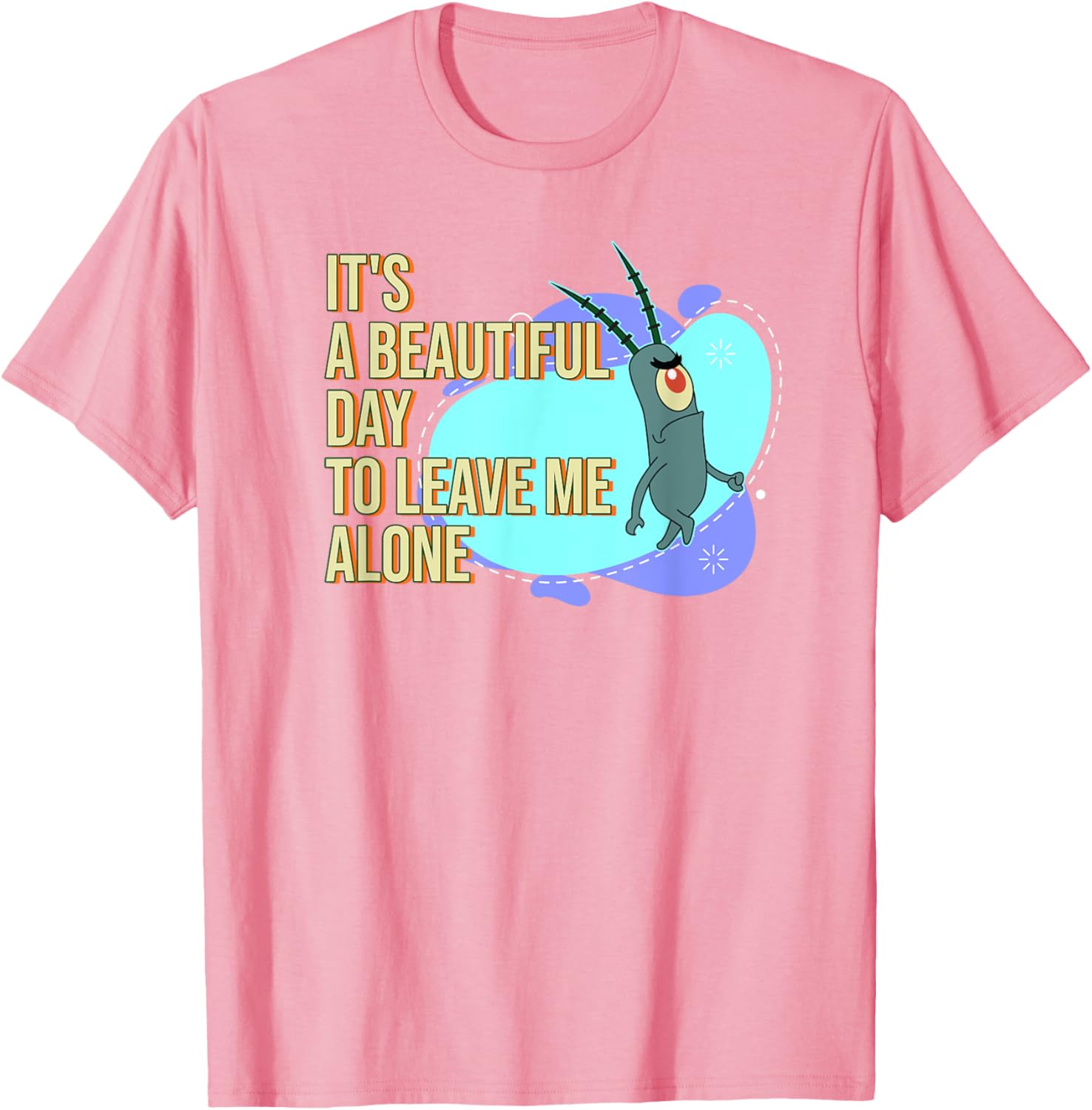 Mademark SpongeBob SquarePants Plankton Beautiful Day T-Shirt for Fun Style - 7