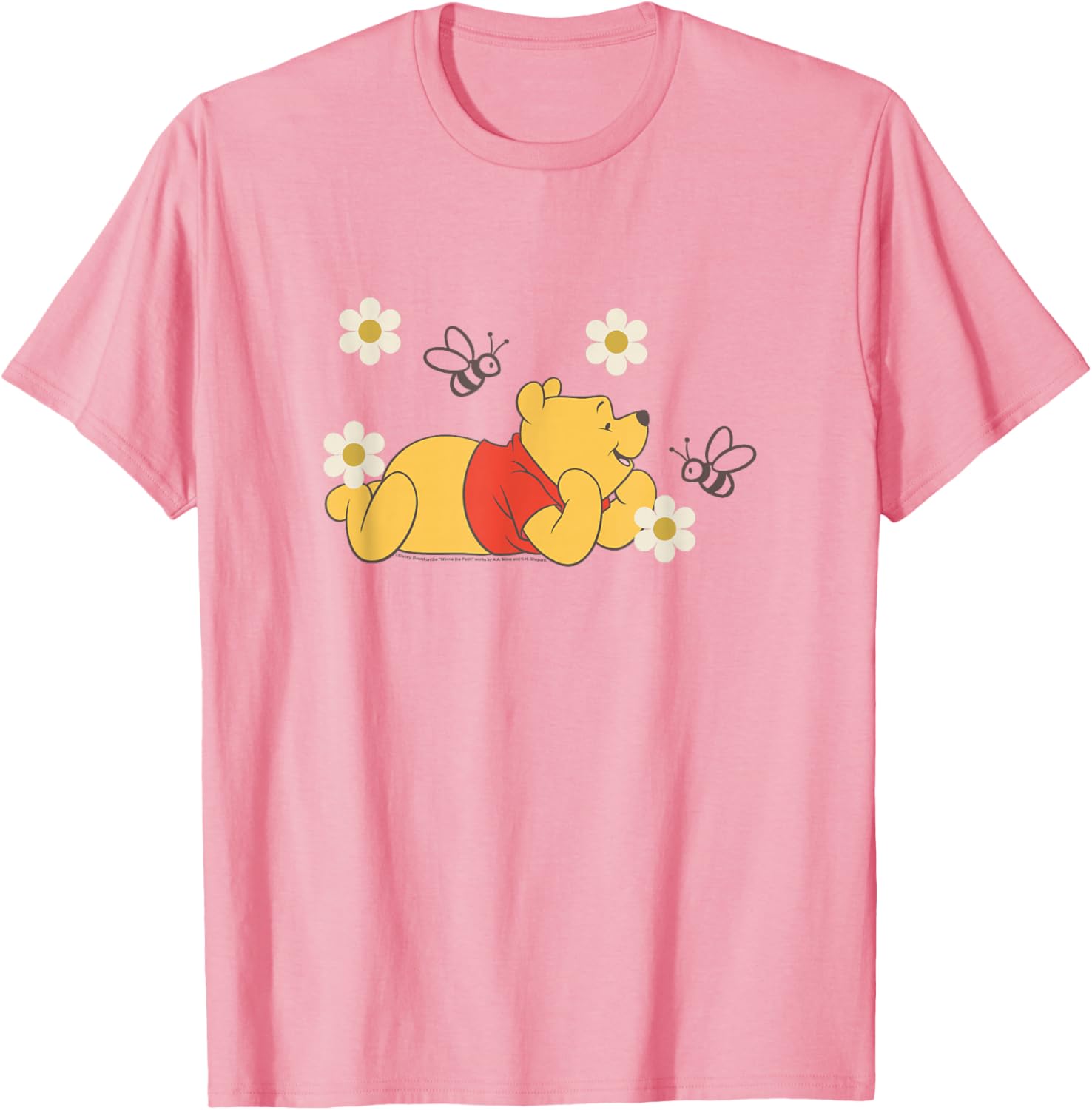 Winnie The Pooh Floral T-Shirt with Bees - Cute Nature-Inspired Apparel - 11