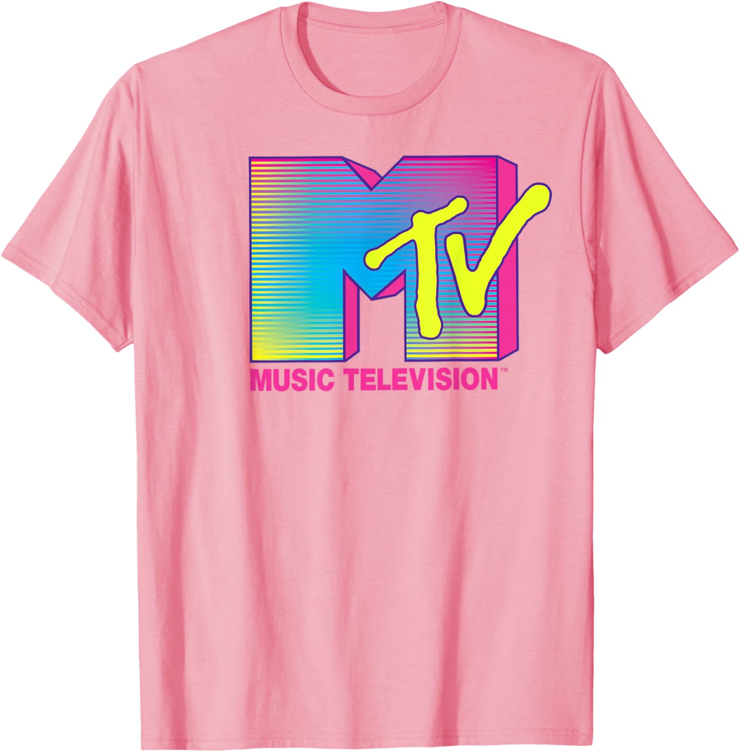 MTV Logo Retro T-Shirt in Fluorescent Colors for Fashionable Fans - 2