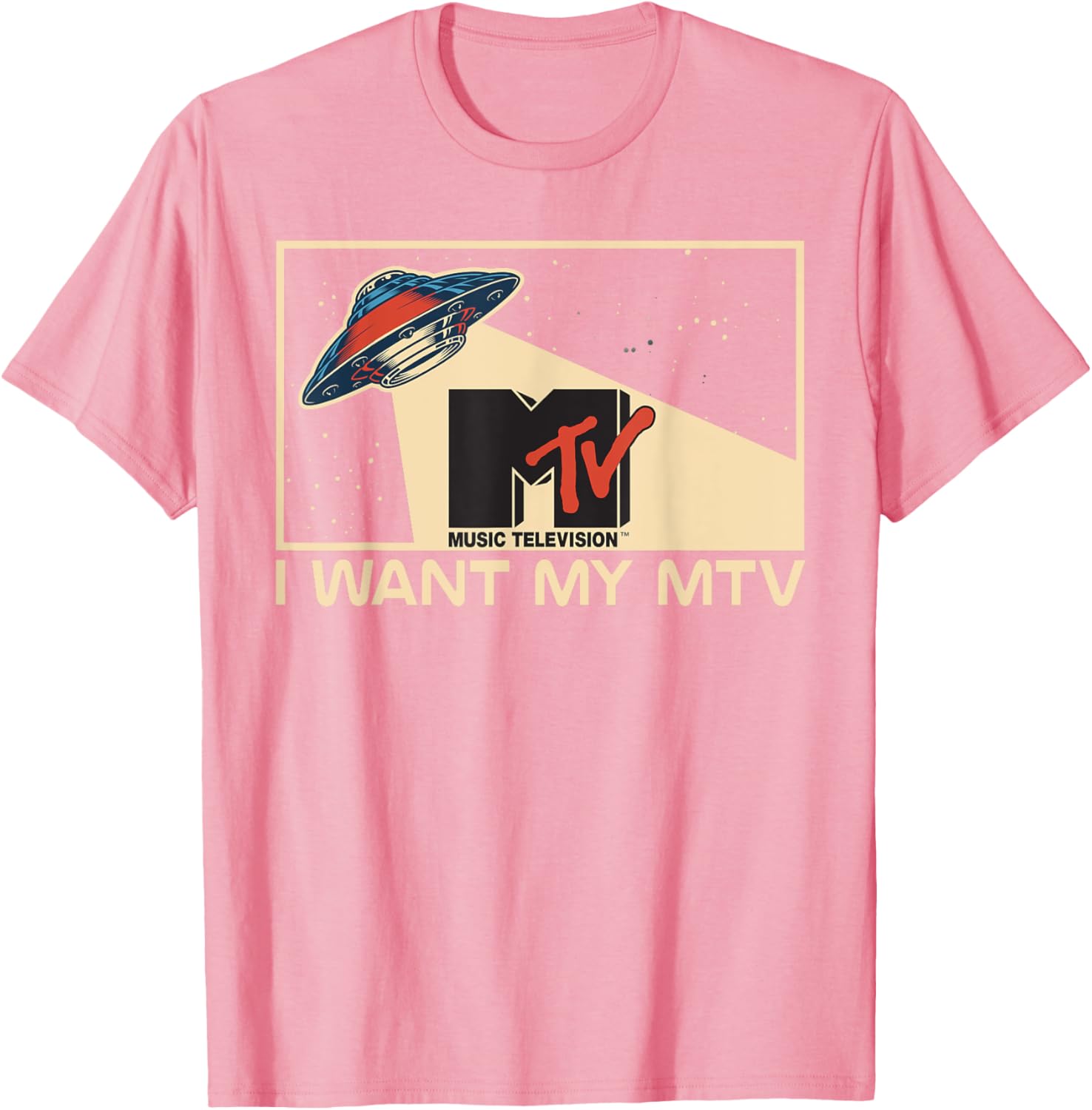 Mademark x MTV Vintage Alien UFO Beam T-Shirt for MTV Fans - 8