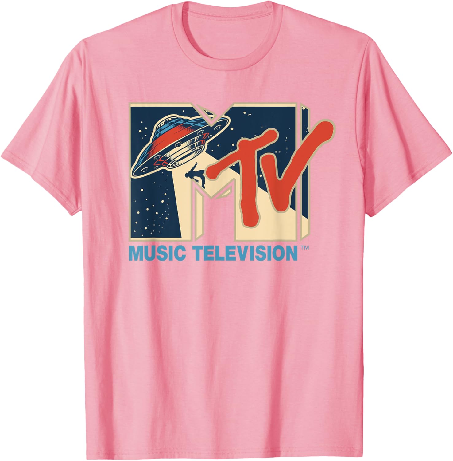 Mademark x MTV Alien UFO Space T-Shirt with Teleporting Beam Design - 18