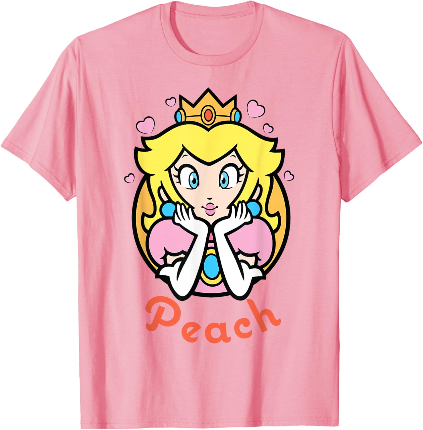 Nintendo Super Mario Princess Peach Portrait Graphic Tee for Fans - 9