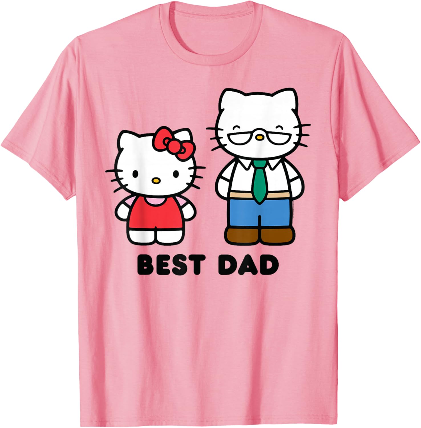 Hello Kitty Best Dad Father's Day T-Shirt for Fun and Stylish Dads - 16