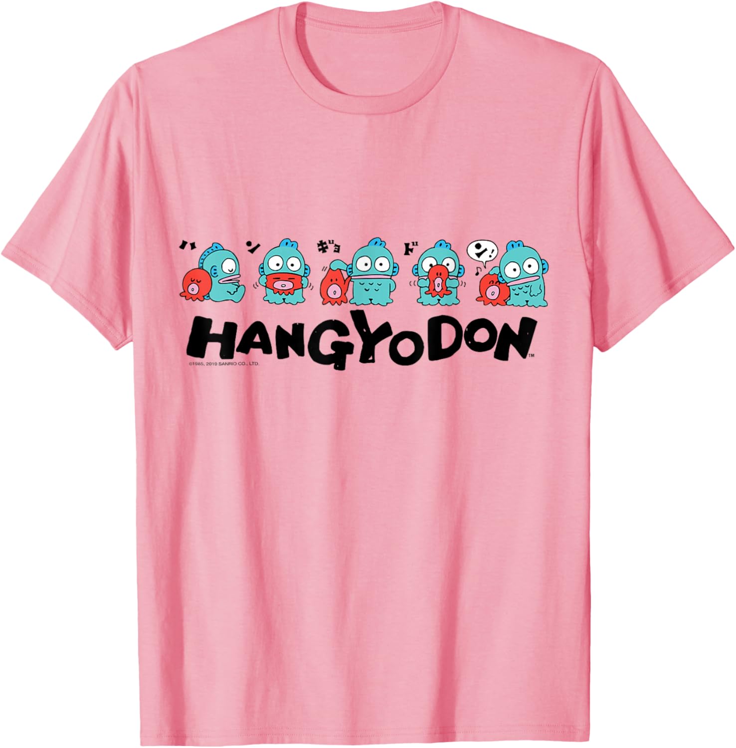 Sanrio Hangyodon and Friends T-Shirt Cute Graphic Tee for Fans - 8