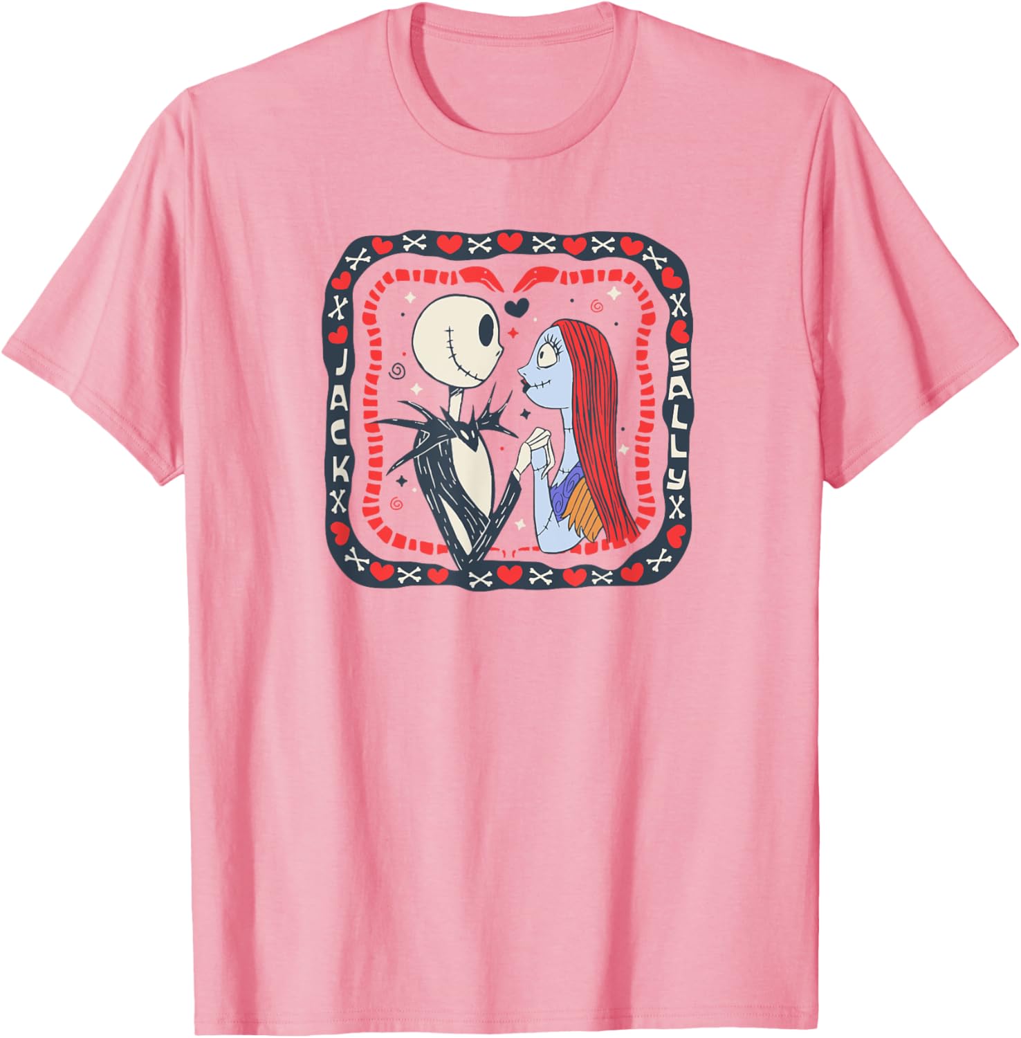 Jack and Sally Valentine's Day T-Shirt from Nightmare Before Christmas - 1