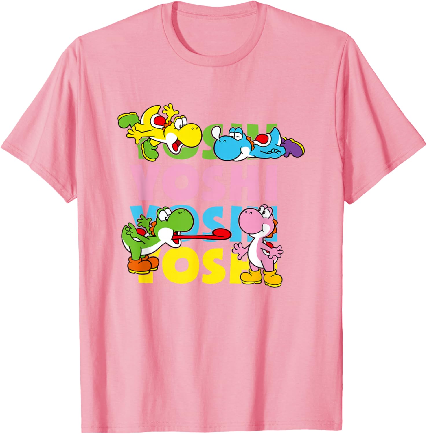 Super Mario Yoshi Pastel Color Icon T-Shirt for Fun Fashion Lovers - 7