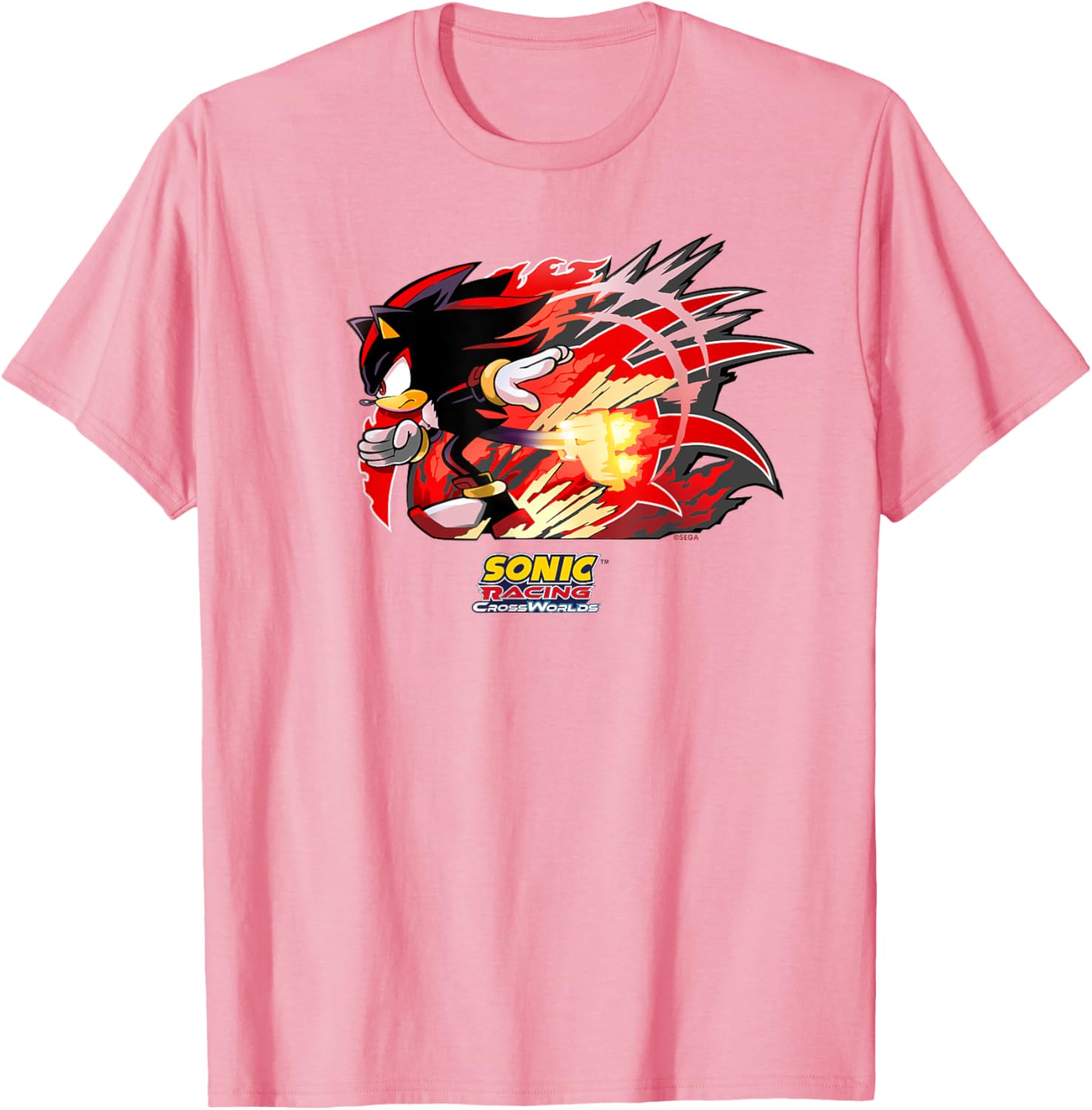 Sonic Racing CrossWorlds Shadow Decal T-Shirt for Gamers and Fans - 27